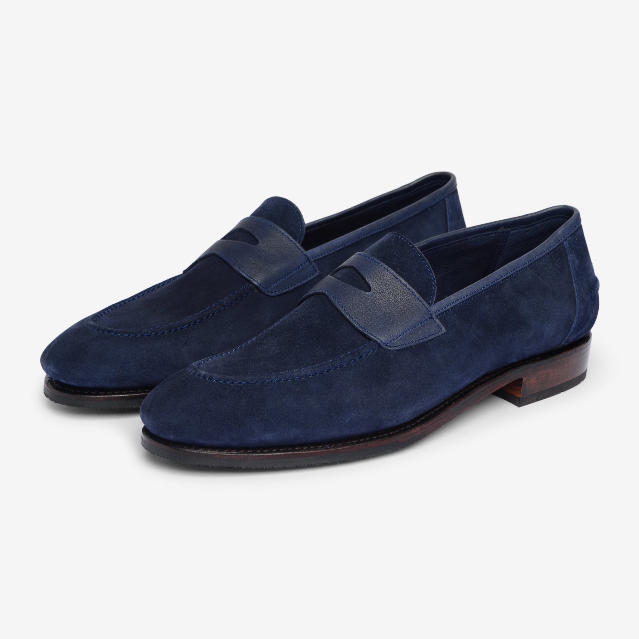 Unlined Penny Loafer Ii | Navy - Rufer Last - Janus Calf