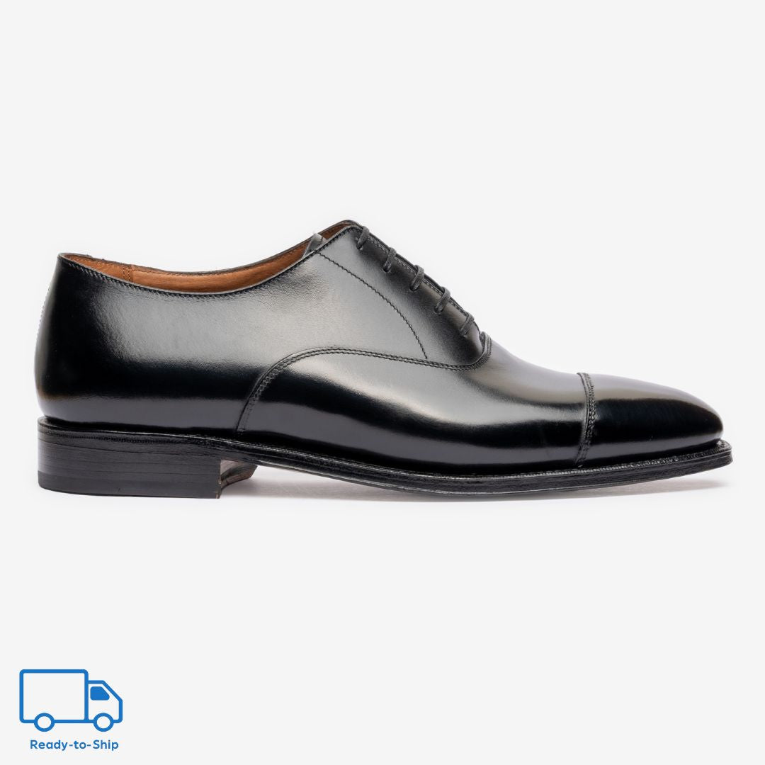 Straight Tip Oxford | Black - Zip Last