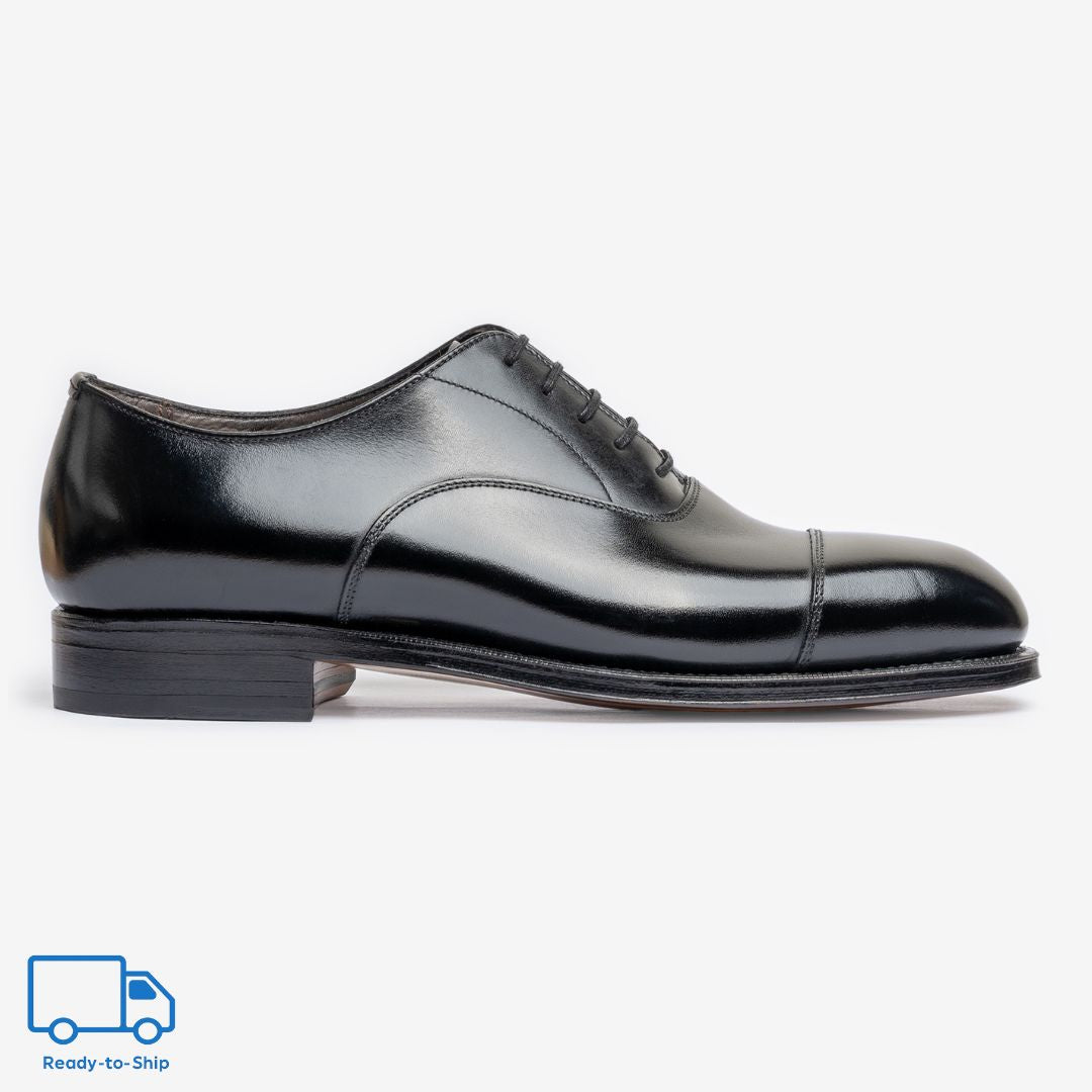 Straight Tip Oxford | Black - Char Last