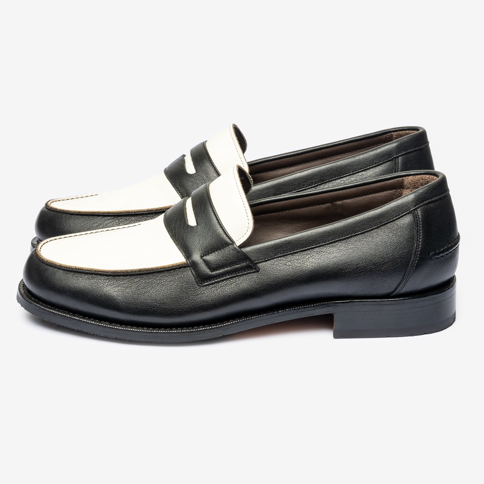 Spectator Loafer | Blanc & Noir Milled - Armin Last