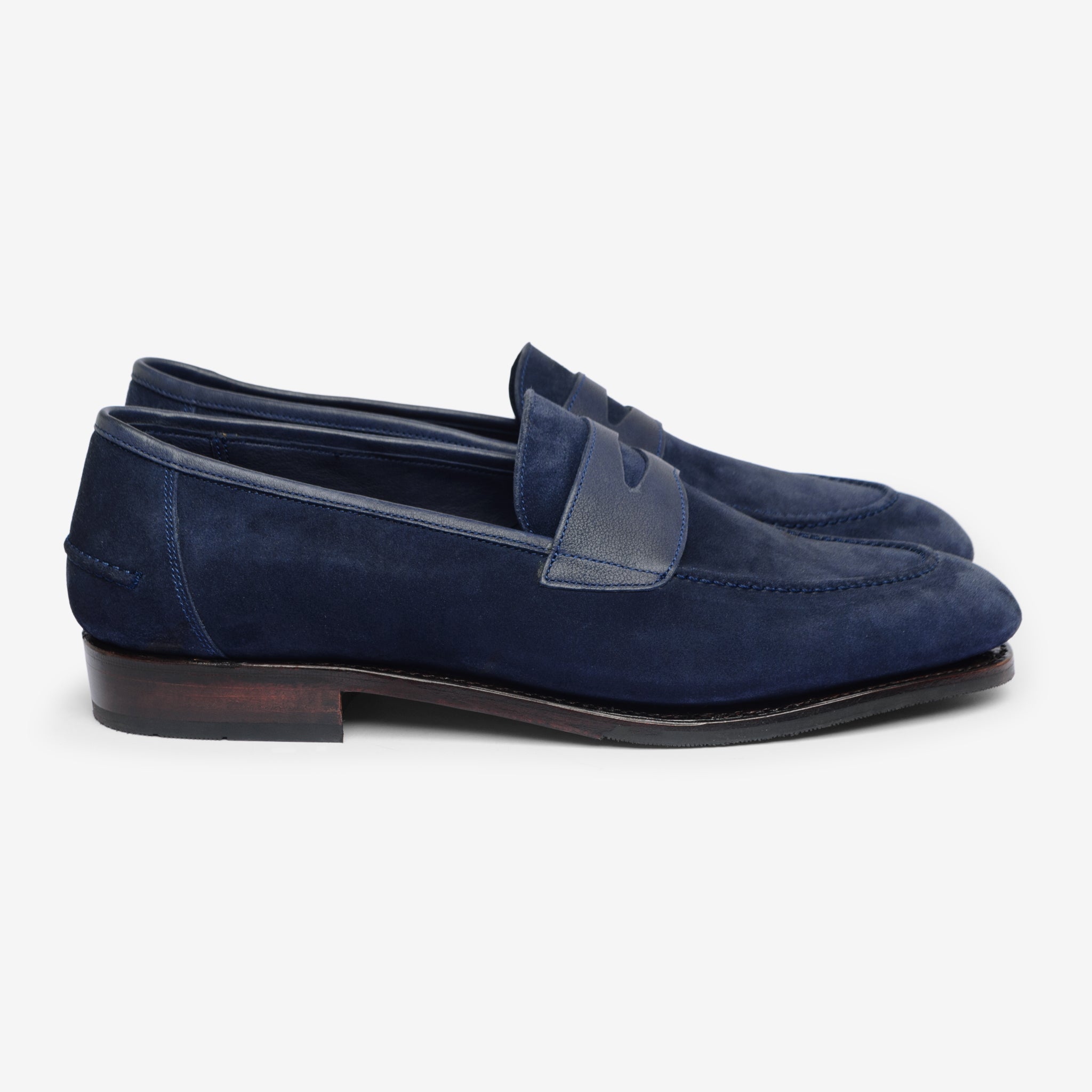 Unlined Penny Loafer Ii | Navy - Rufer Last - Janus Calf
