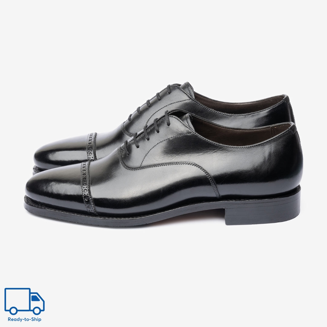 Punch Cap Oxford | Black - Chip Last