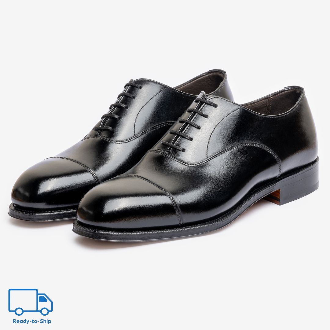 Straight Tip Oxford | Black - Char Last