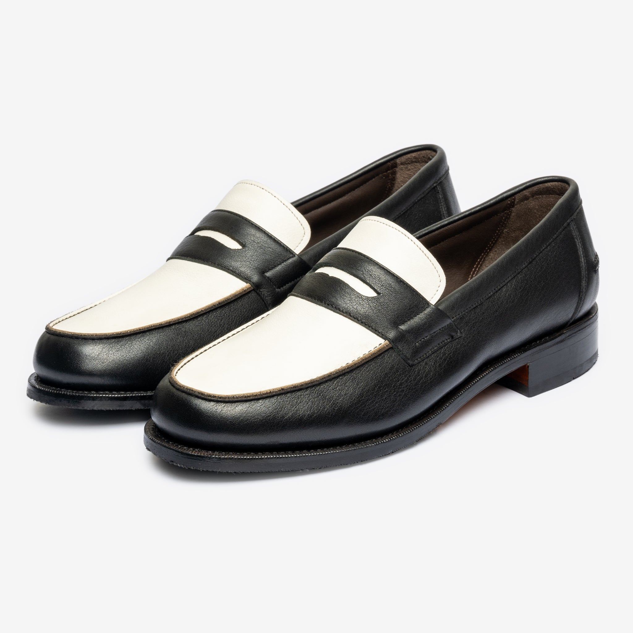 Spectator Loafer | Blanc & Noir Milled - Armin Last