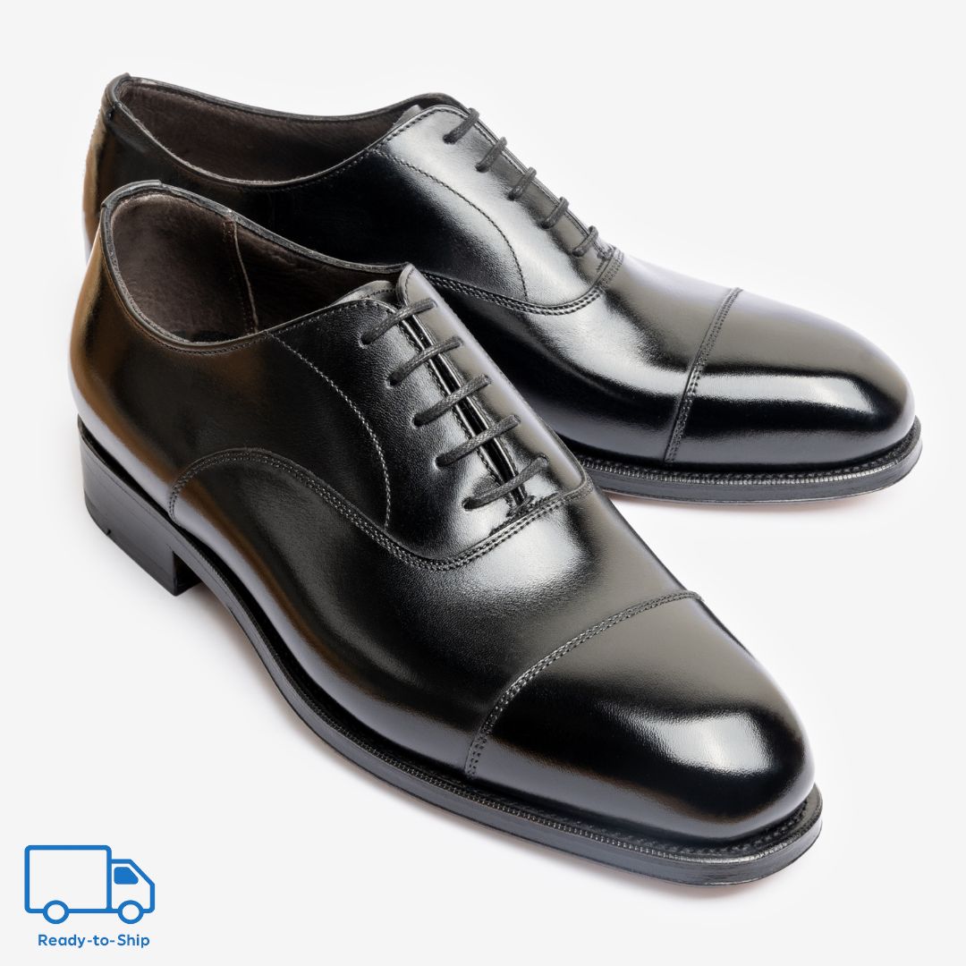Straight Tip Oxford | Black - Char Last