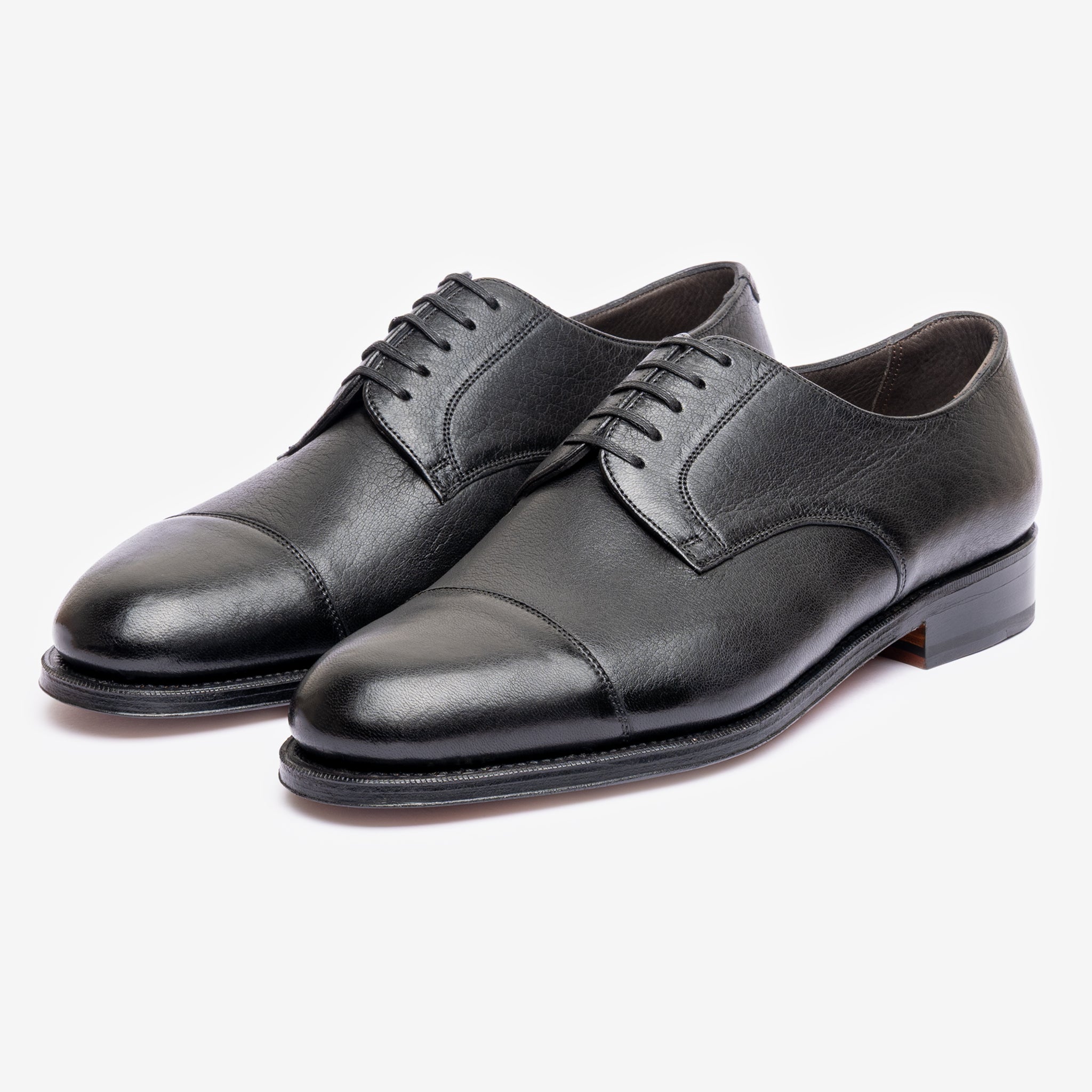Cap Toe Derby | Black Deer Leather - Rui Last