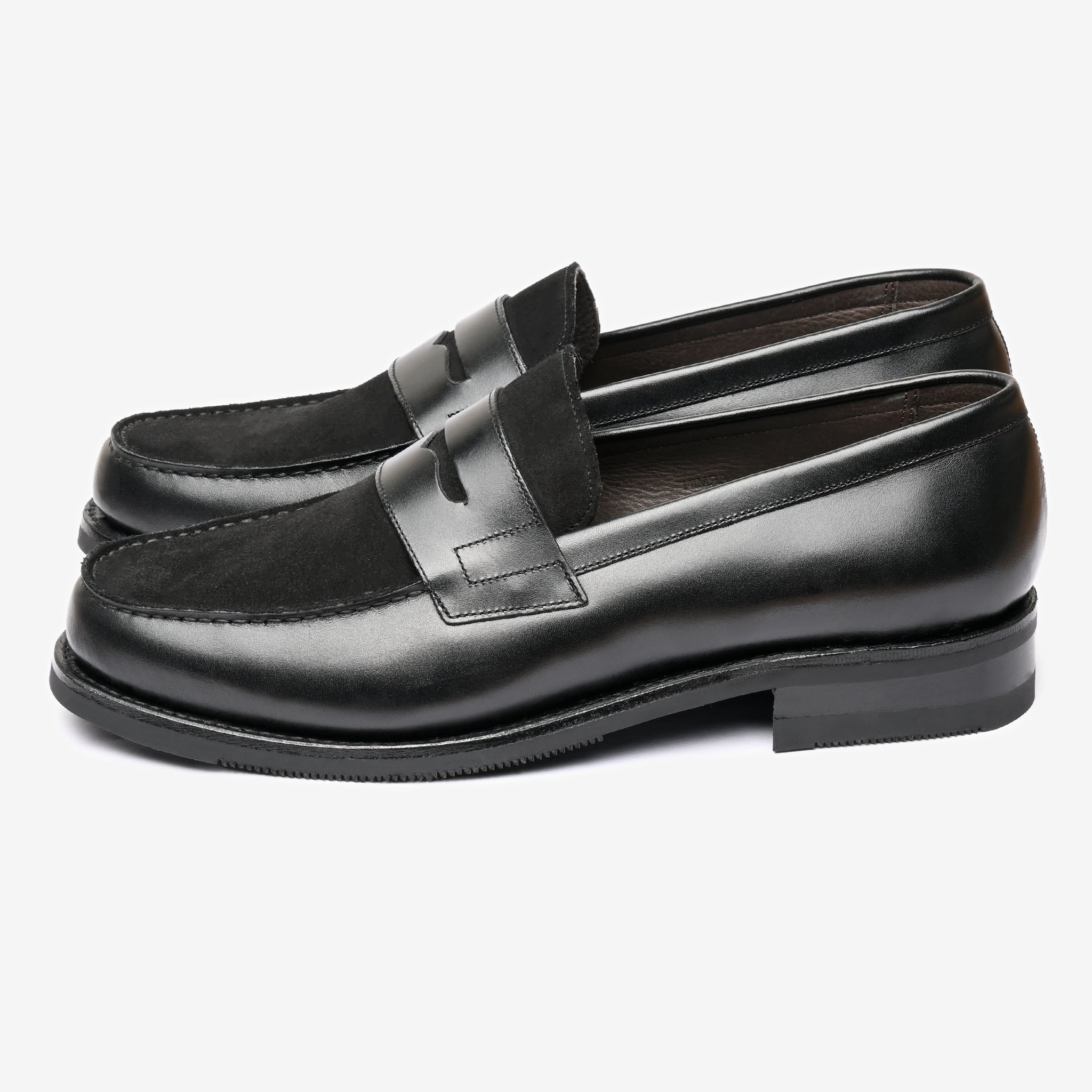 Spectator Loafer | Black Nappa & Black Suede - Armin Last
