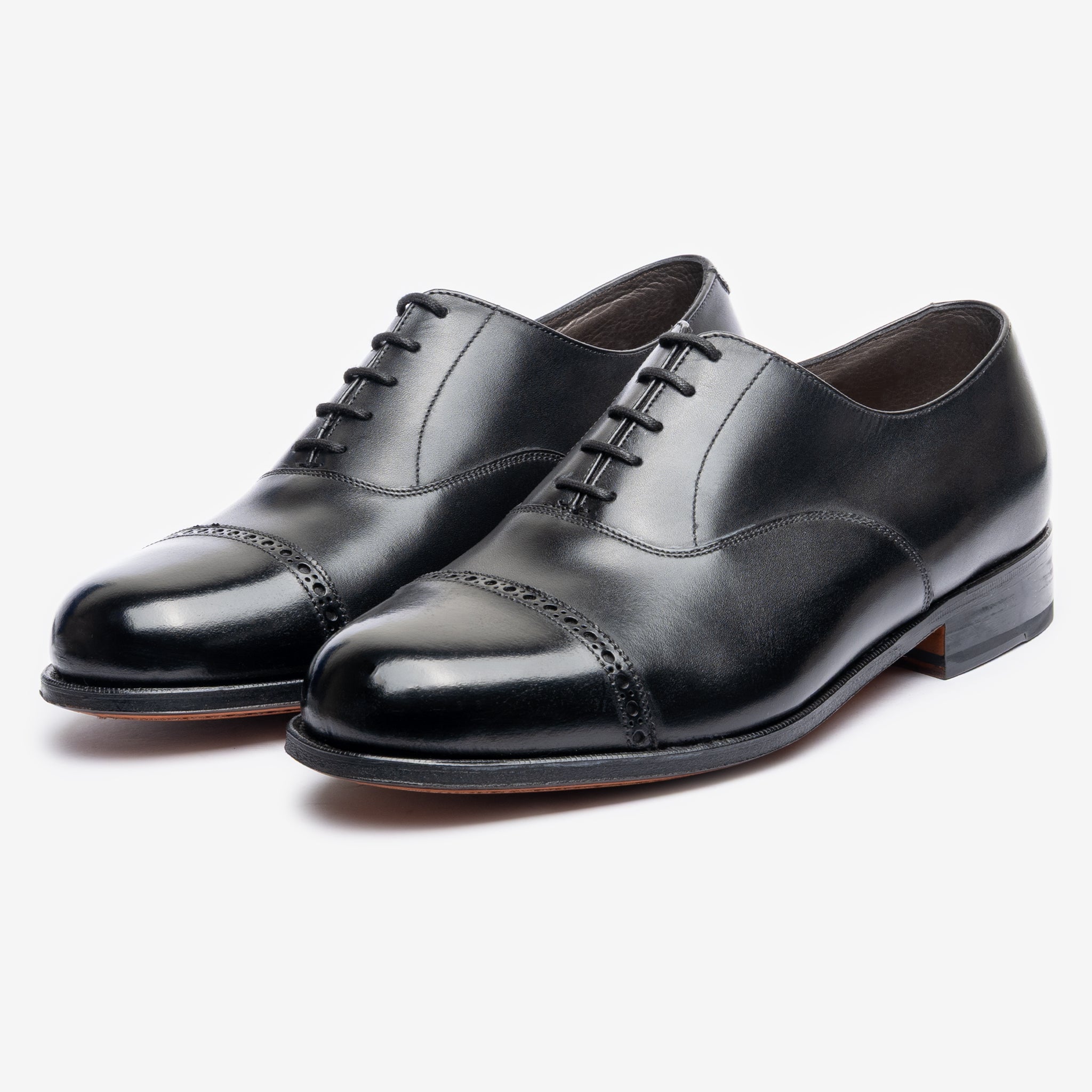 Punch Cap Oxford | Black - Mod Last - Blake Line
