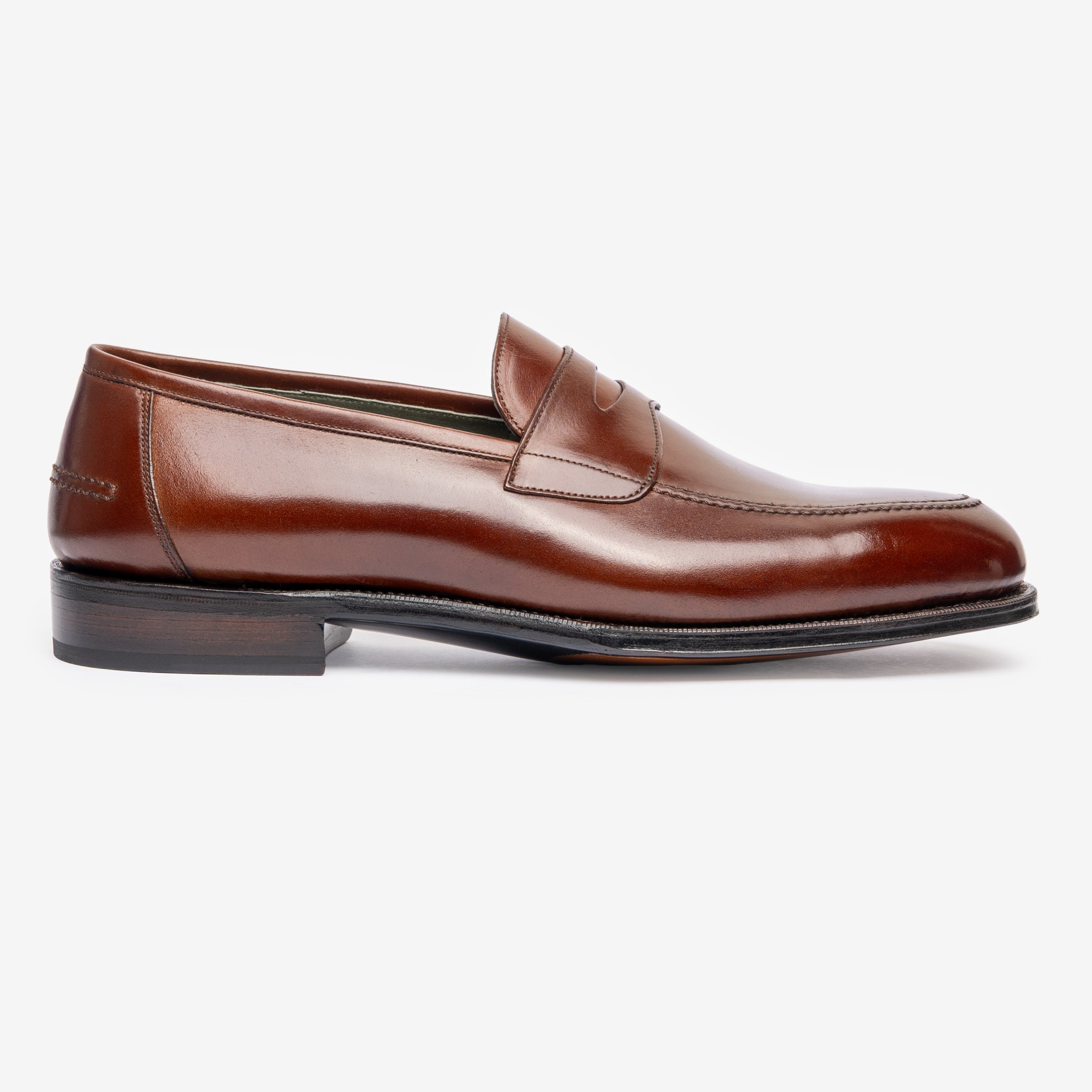 Penny Loafer Ii | Cognac Shell Cordovan - Rufer Last