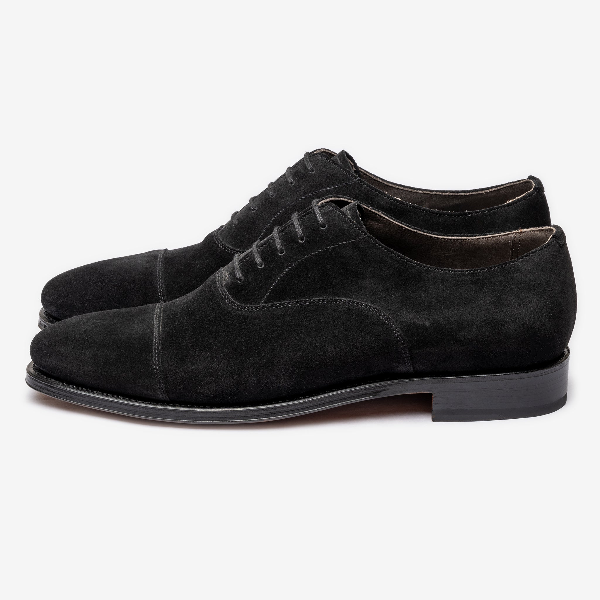 Straight Tip Oxford | Black Suede - Zip Last