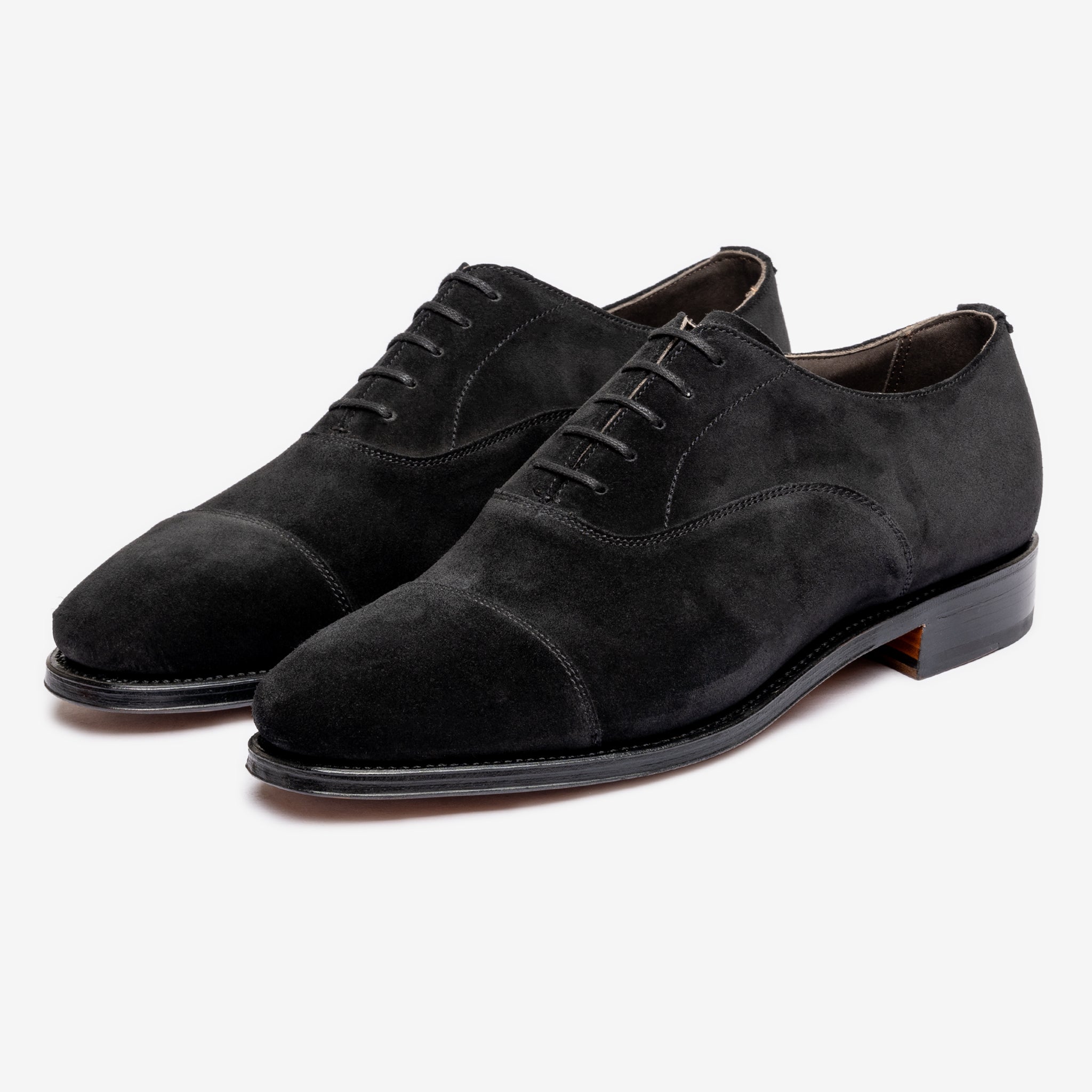 Straight Tip Oxford | Black Suede - Zip Last