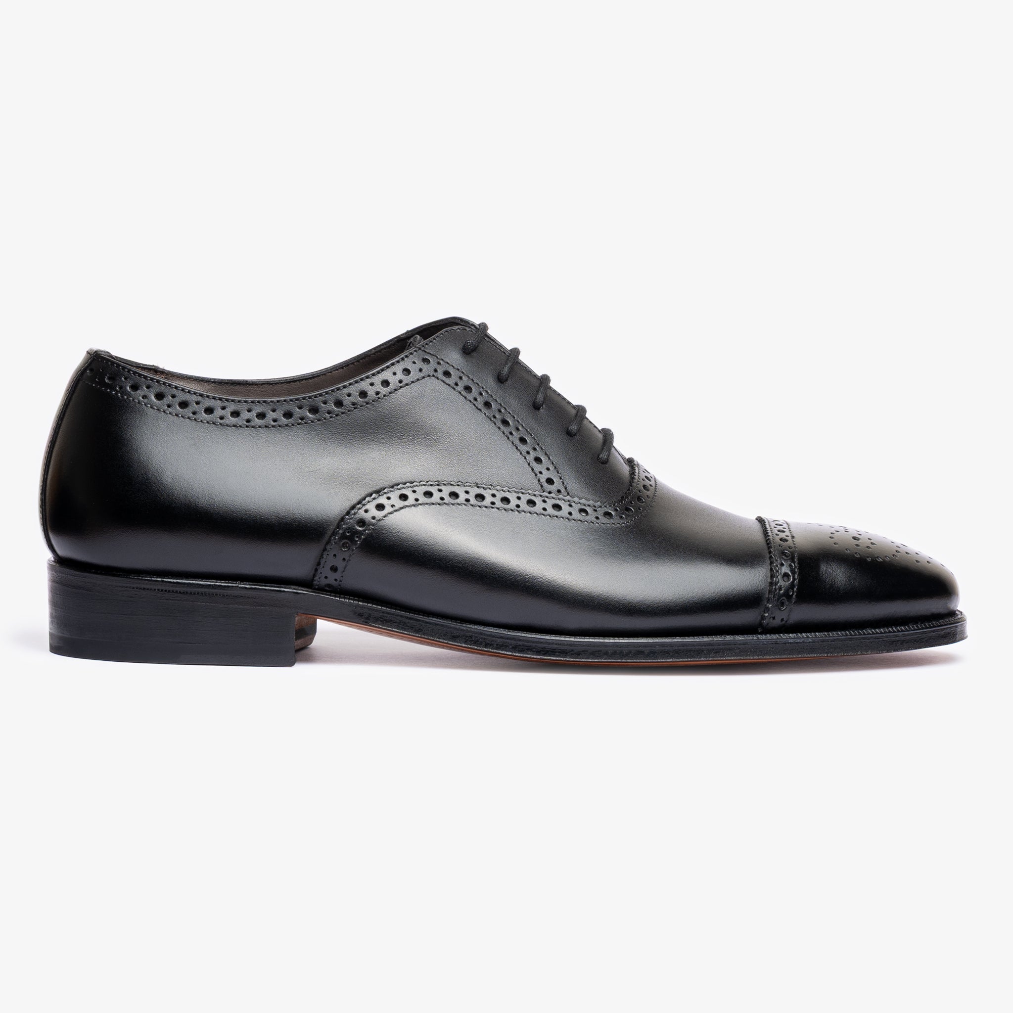 Semi Brogue Oxford | Black - Blake Line