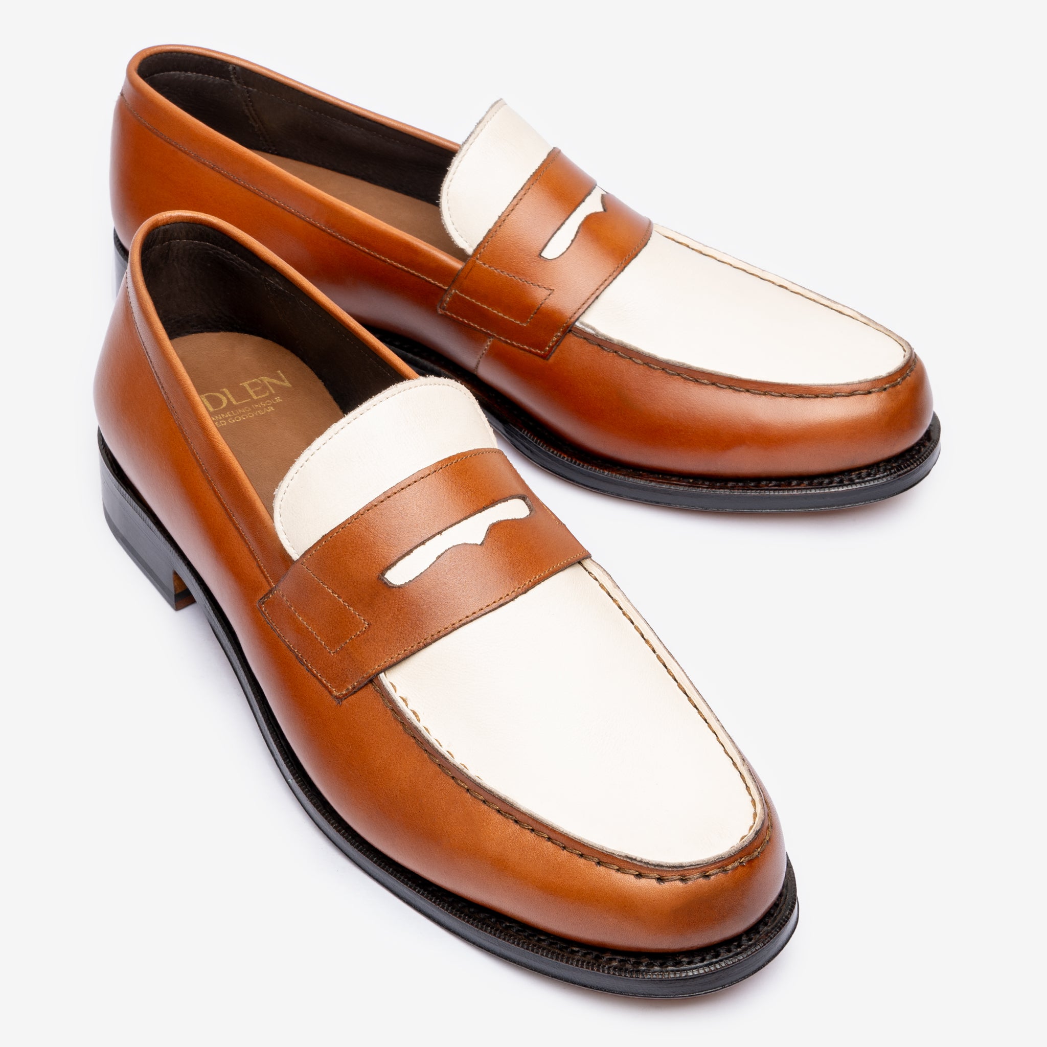 Spectator Loafer | Tan & Blanc Milled - Armin Last
