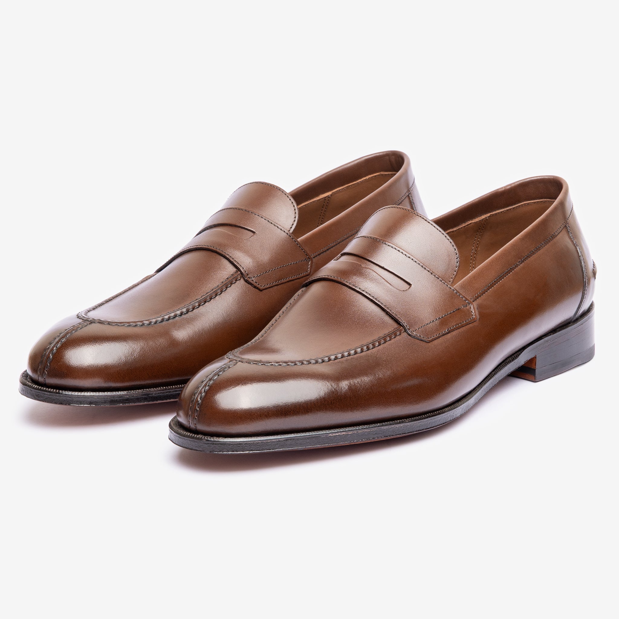 Y-Tip Penny Loafer | Brown - Blake Line