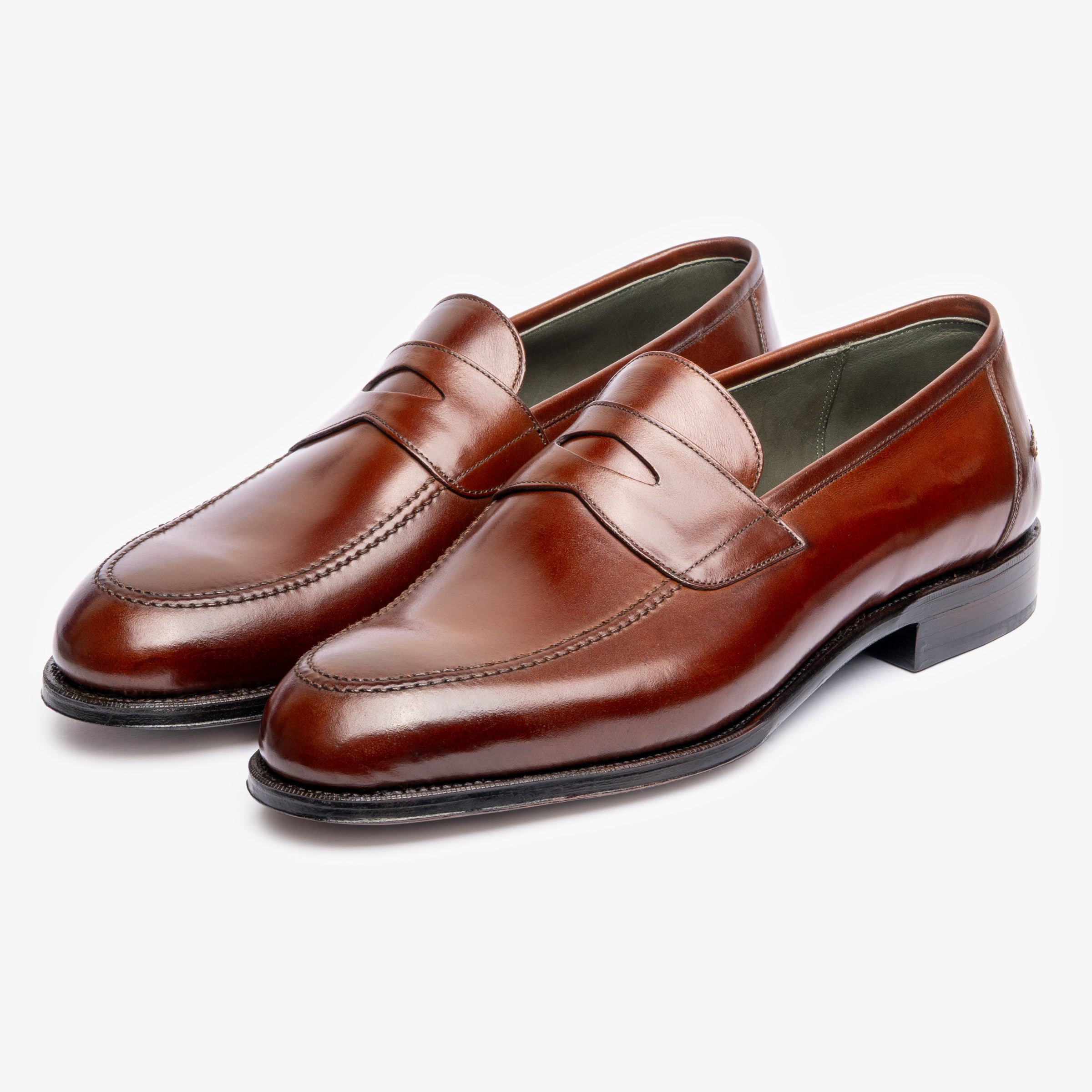 Penny Loafer Ii | Cognac Shell Cordovan - Rufer Last