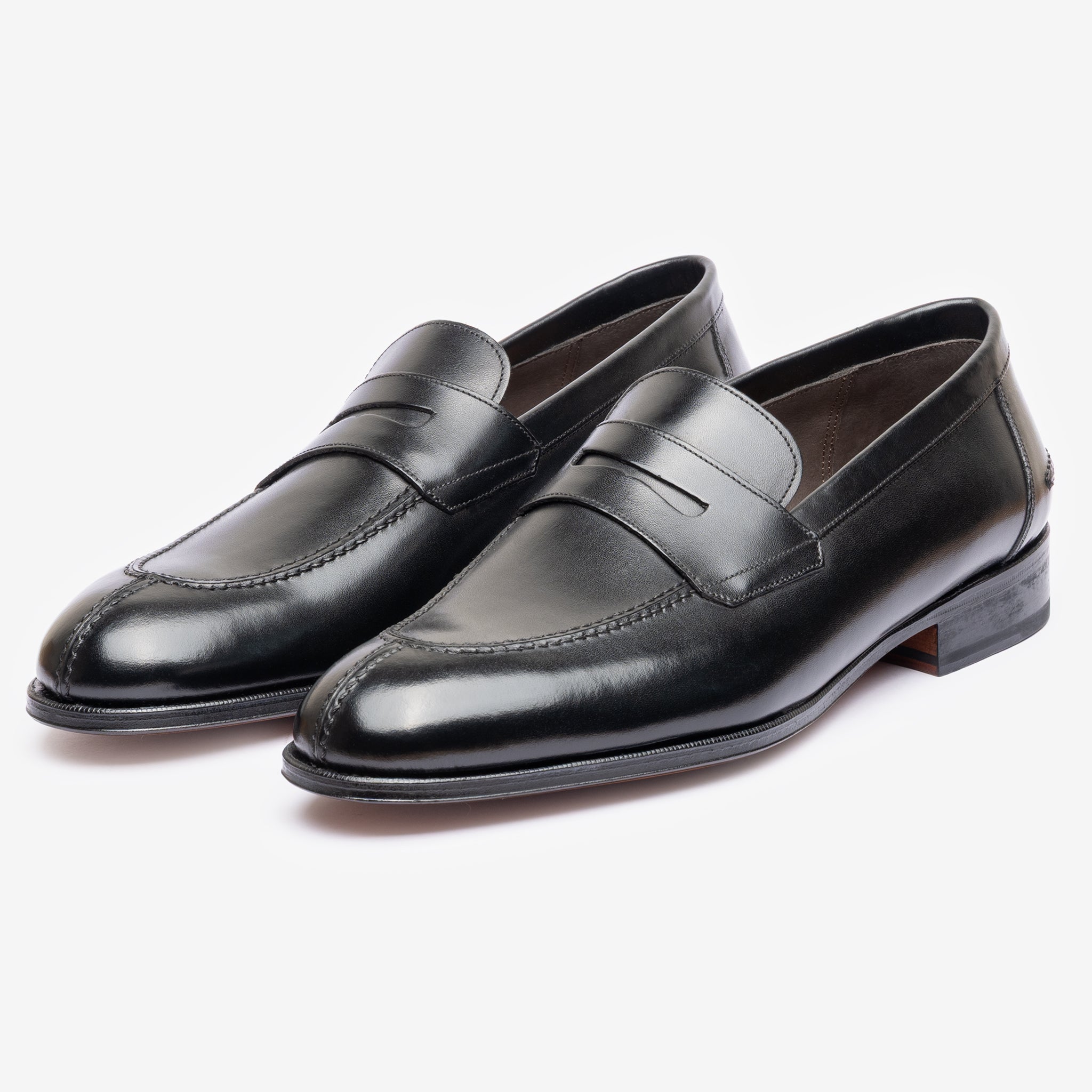 Y-Tip Penny Loafer | Black - Blake Line