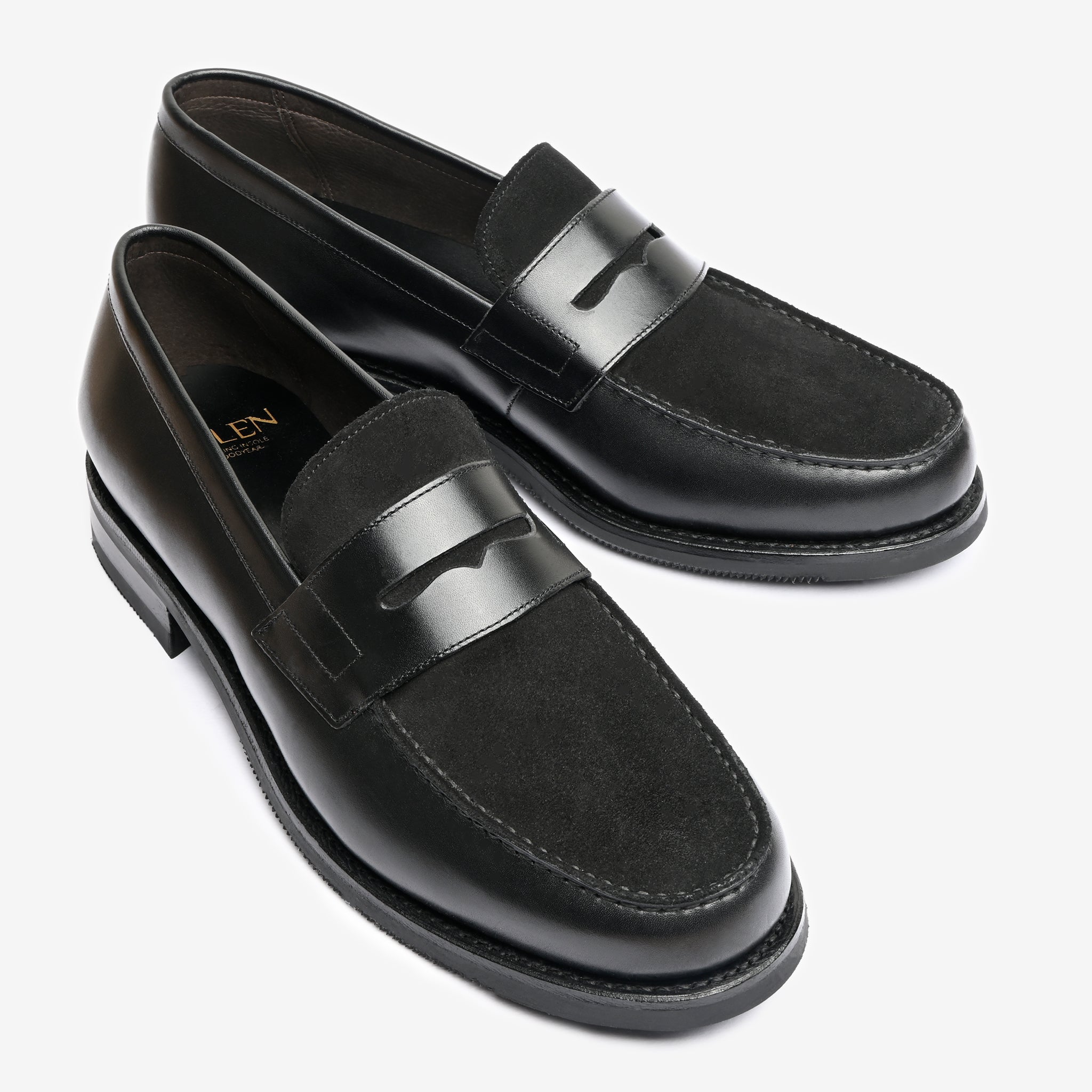 Spectator Loafer | Black Nappa & Black Suede - Armin Last