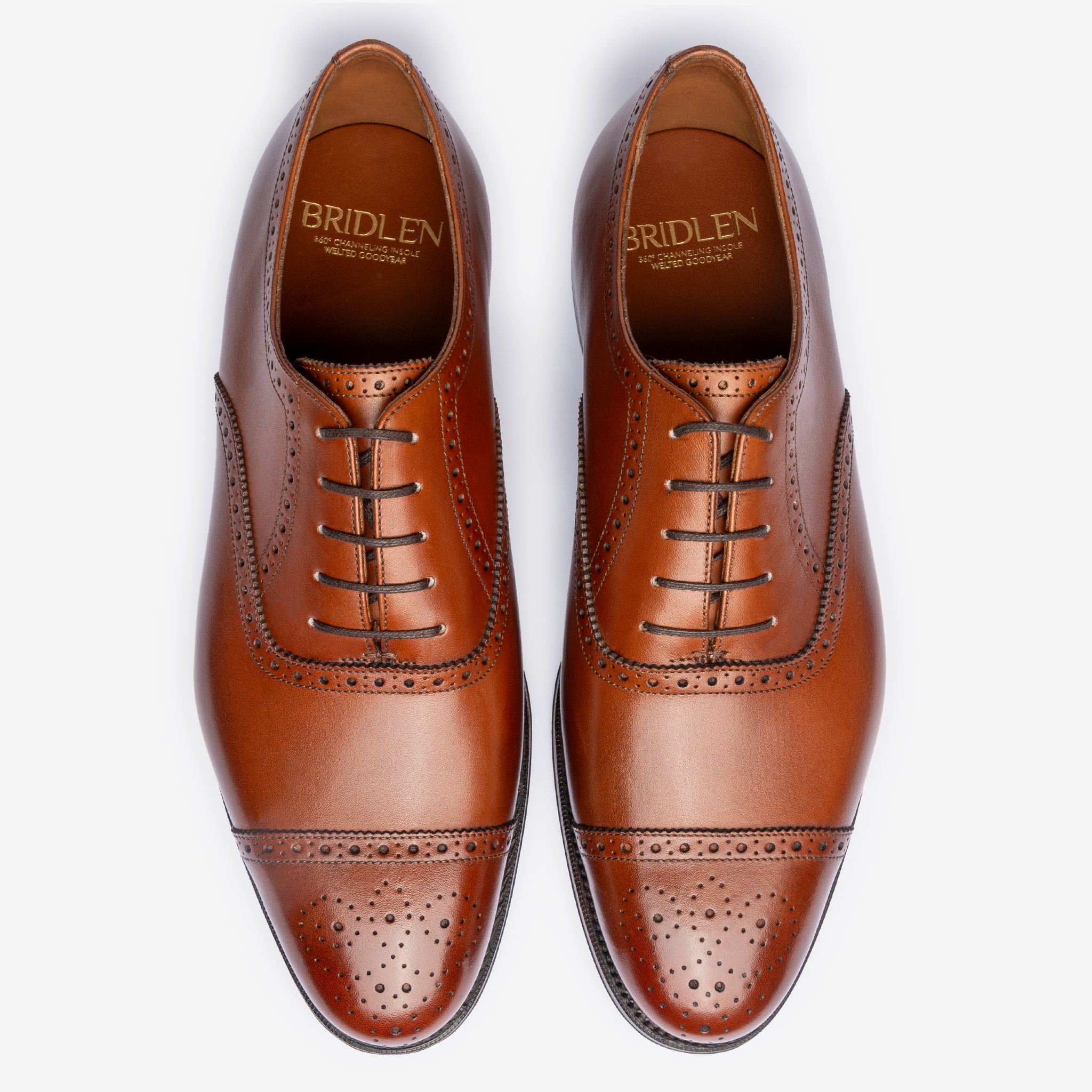 Semi Brogue Oxford | Tan - Zip Last