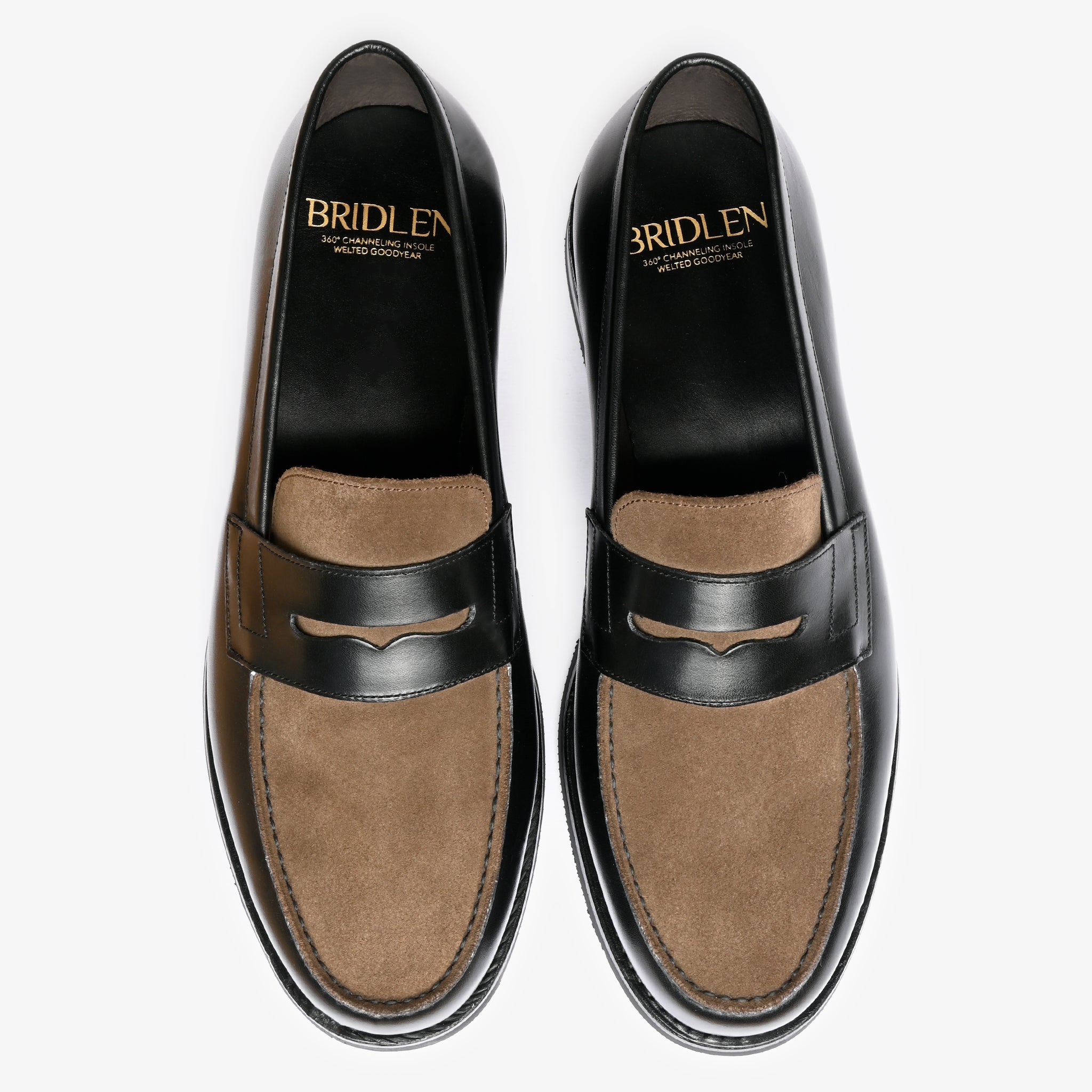 Spectator Loafer | Black Nappa & Flint Suede - Armin Last