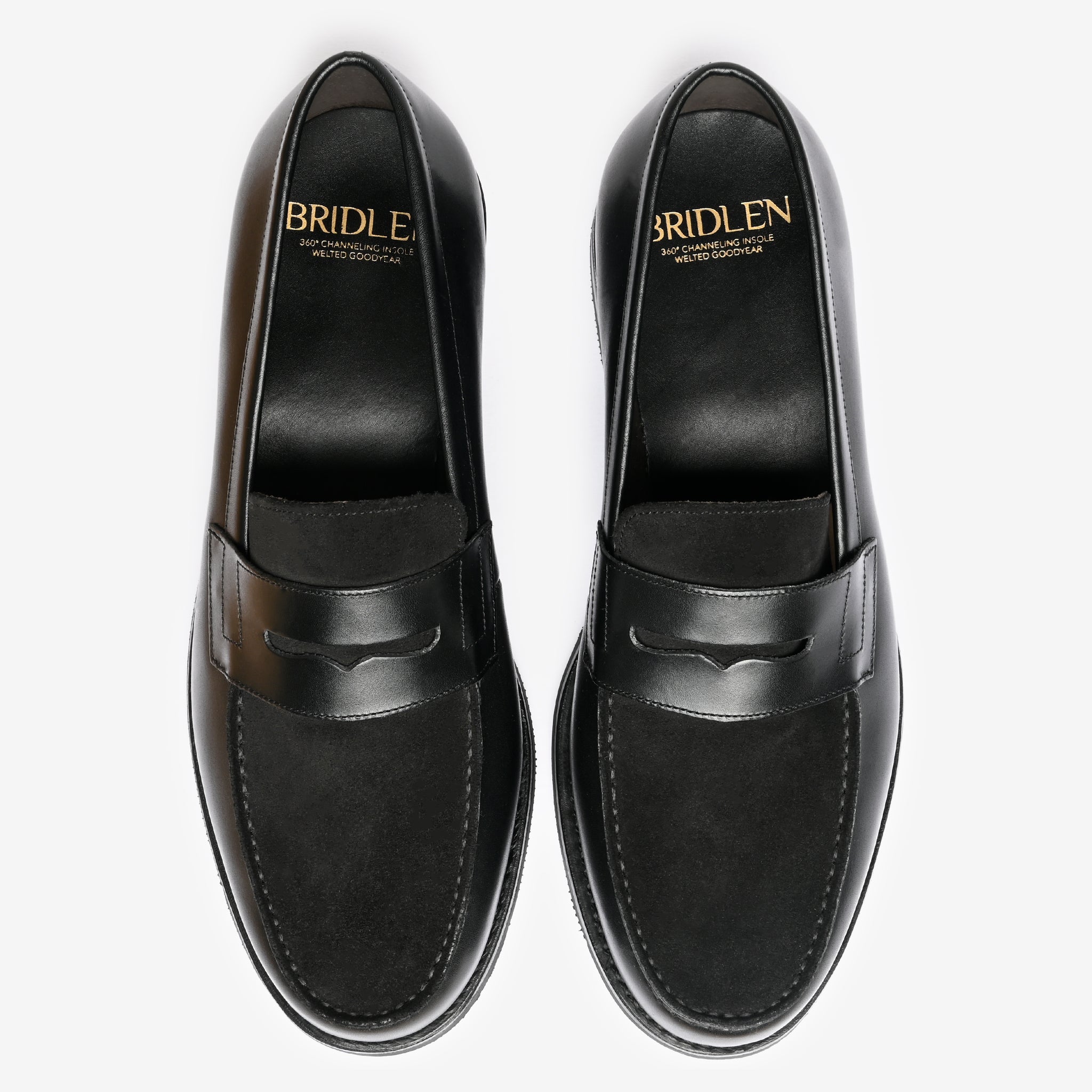 Spectator Loafer | Black Nappa & Black Suede - Armin Last
