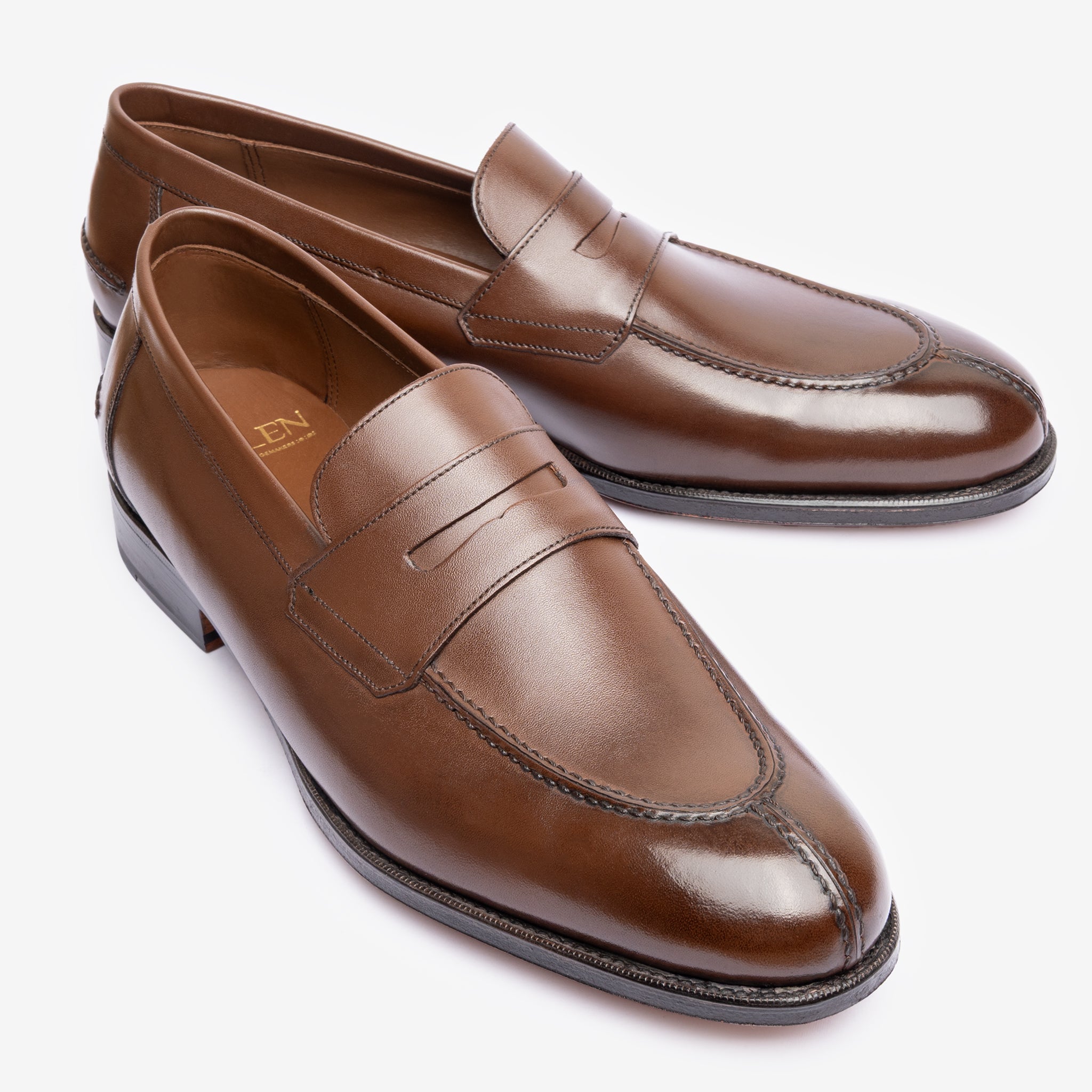 Y-Tip Penny Loafer | Brown - Blake Line