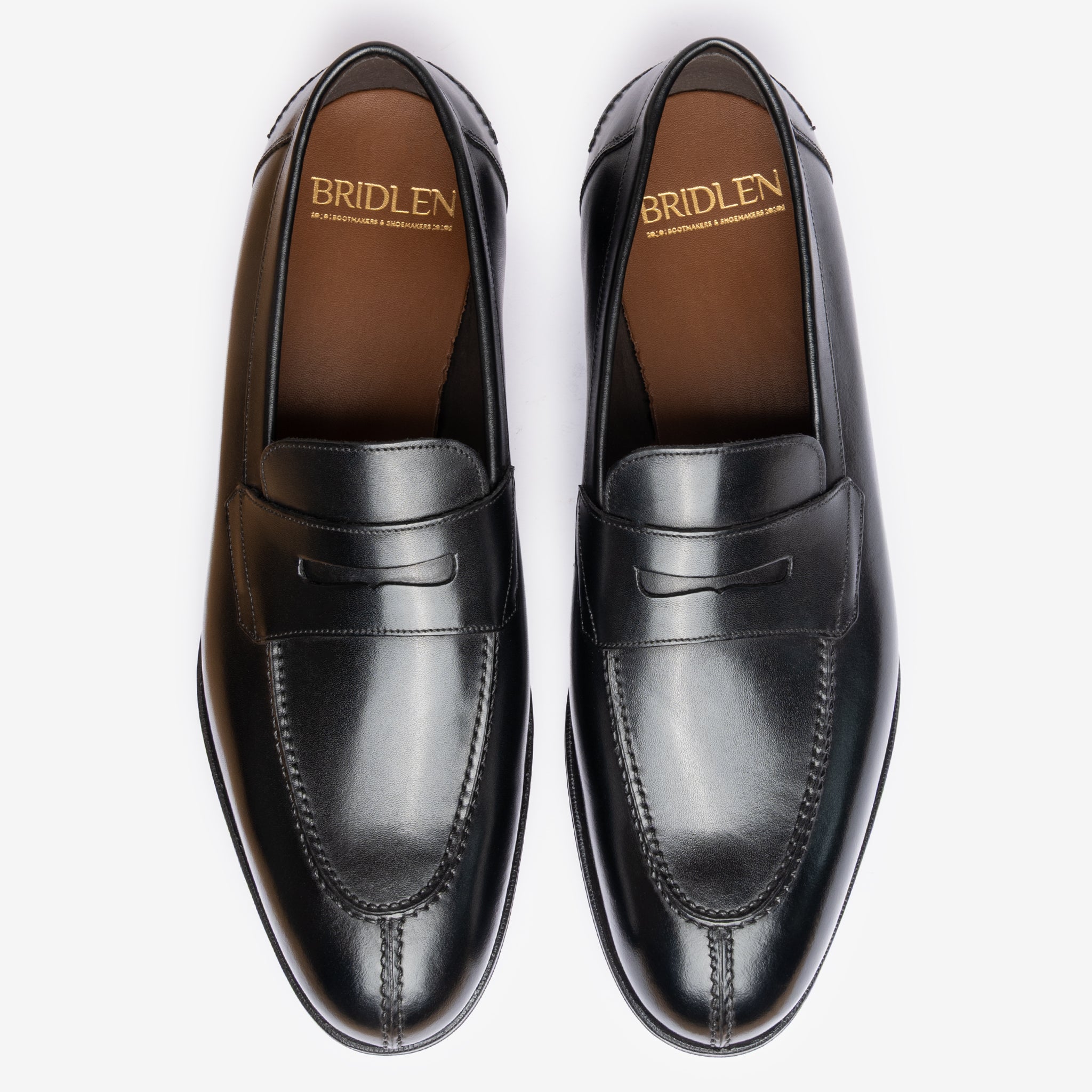 Y-Tip Penny Loafer | Black - Blake Line