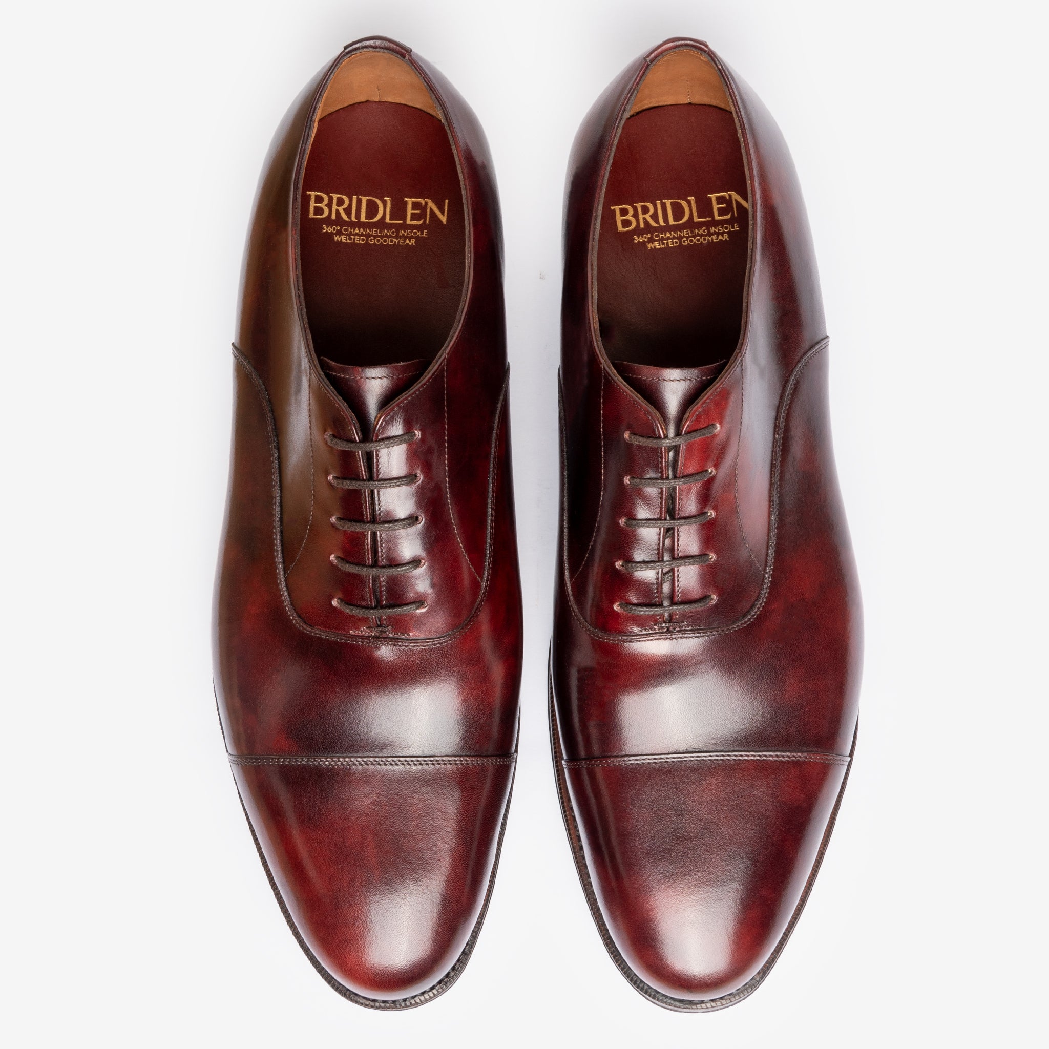 Straight Tip Oxford | Burgundy Museum Calf - Chip Last