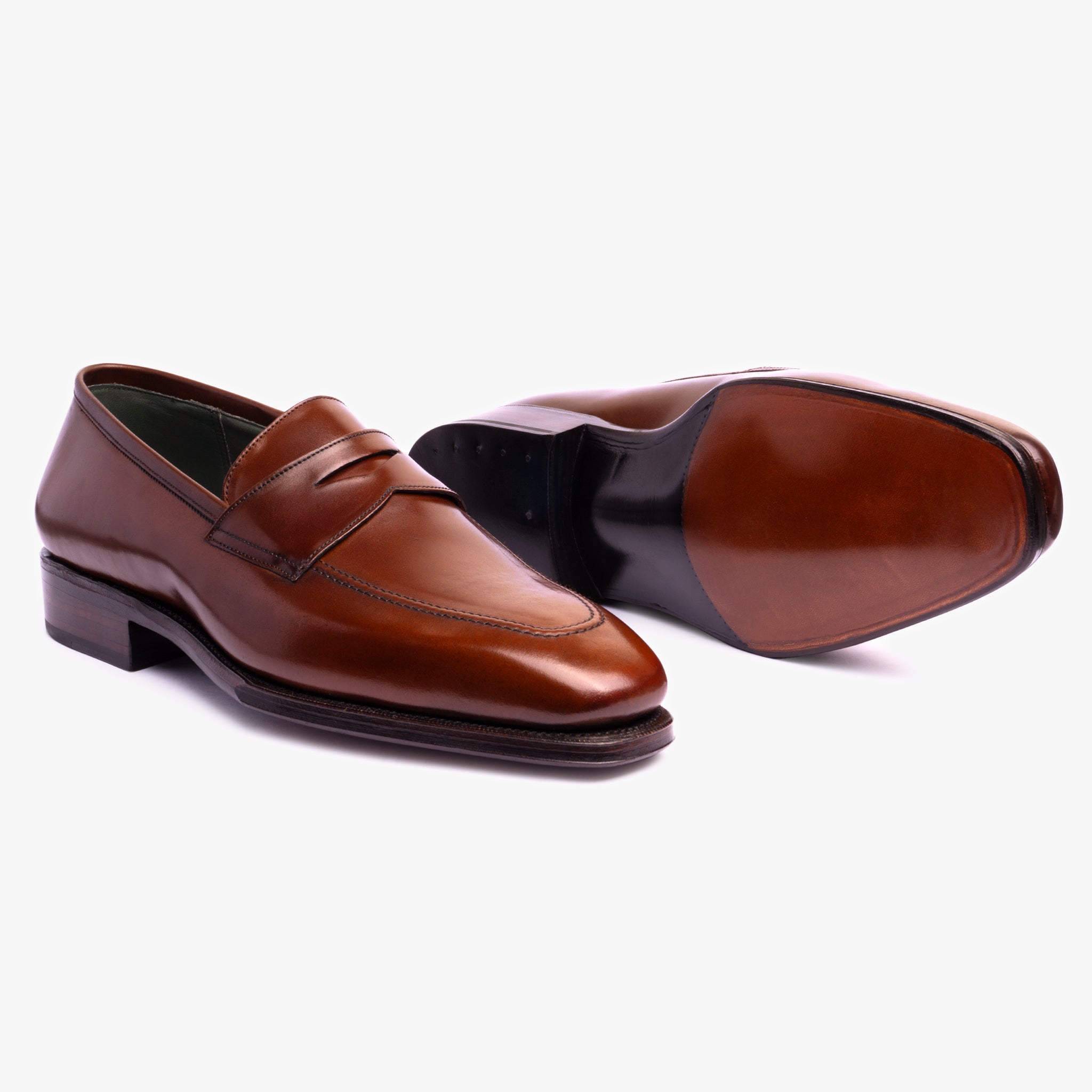 Penny Loafer | Cognac Shell Cordovan - Deer Last