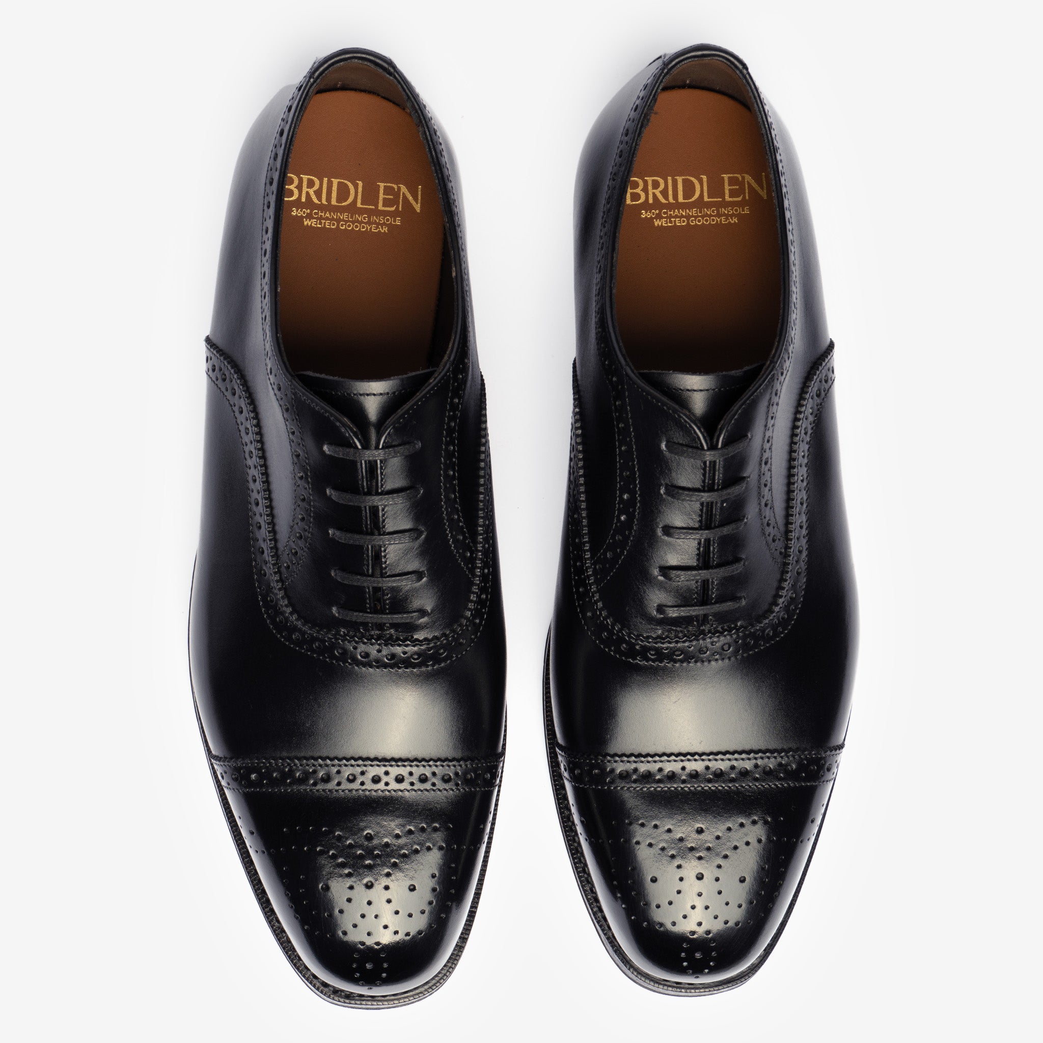 Semi Brogue Oxford | Black - Char Last