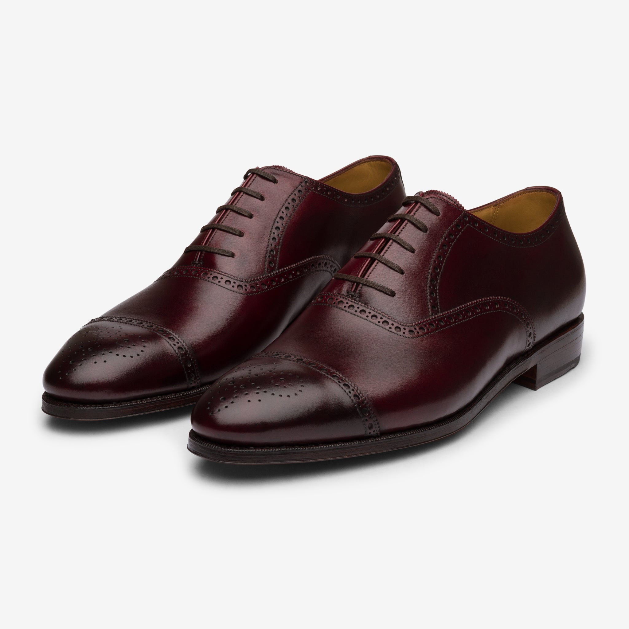 Semi Brogue Oxford | Burgundy - Zip Last