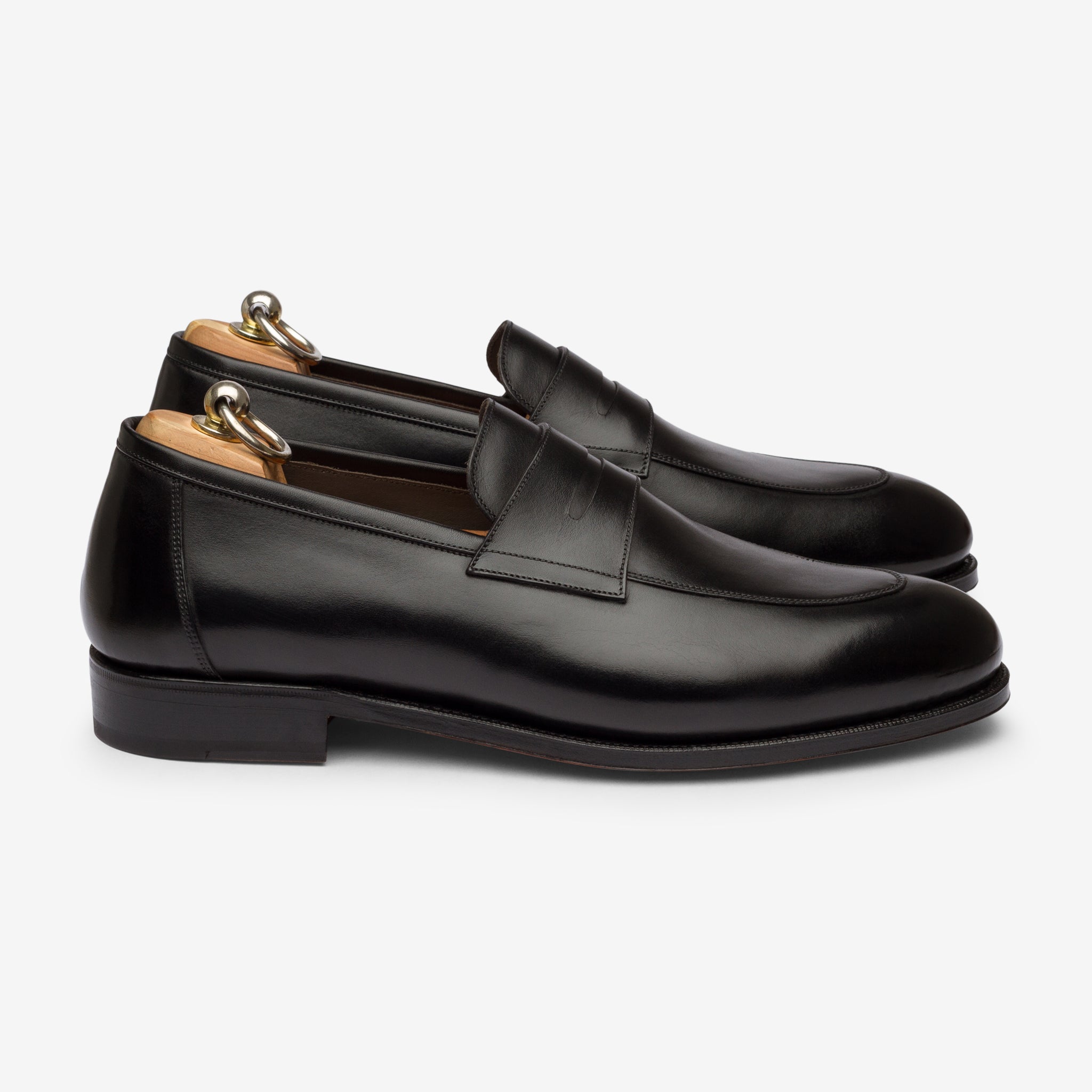 Folded Penny Loafer | Black - Rufer Last