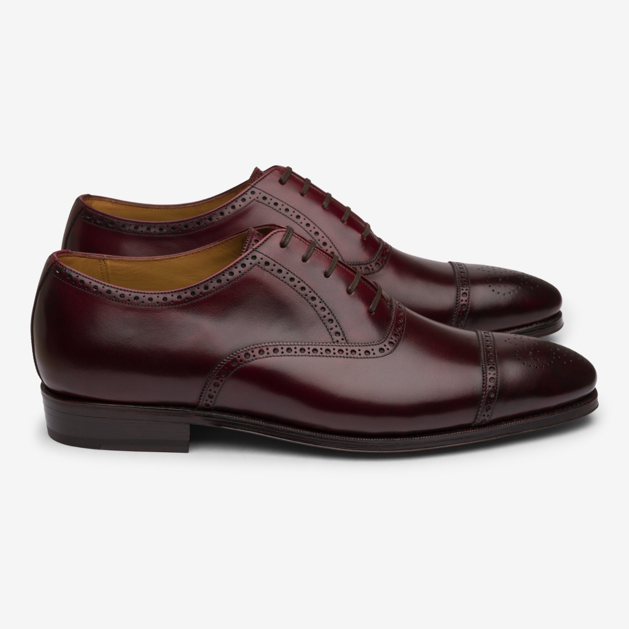 Semi Brogue Oxford - Burgundy - Zip Last – Bridlen