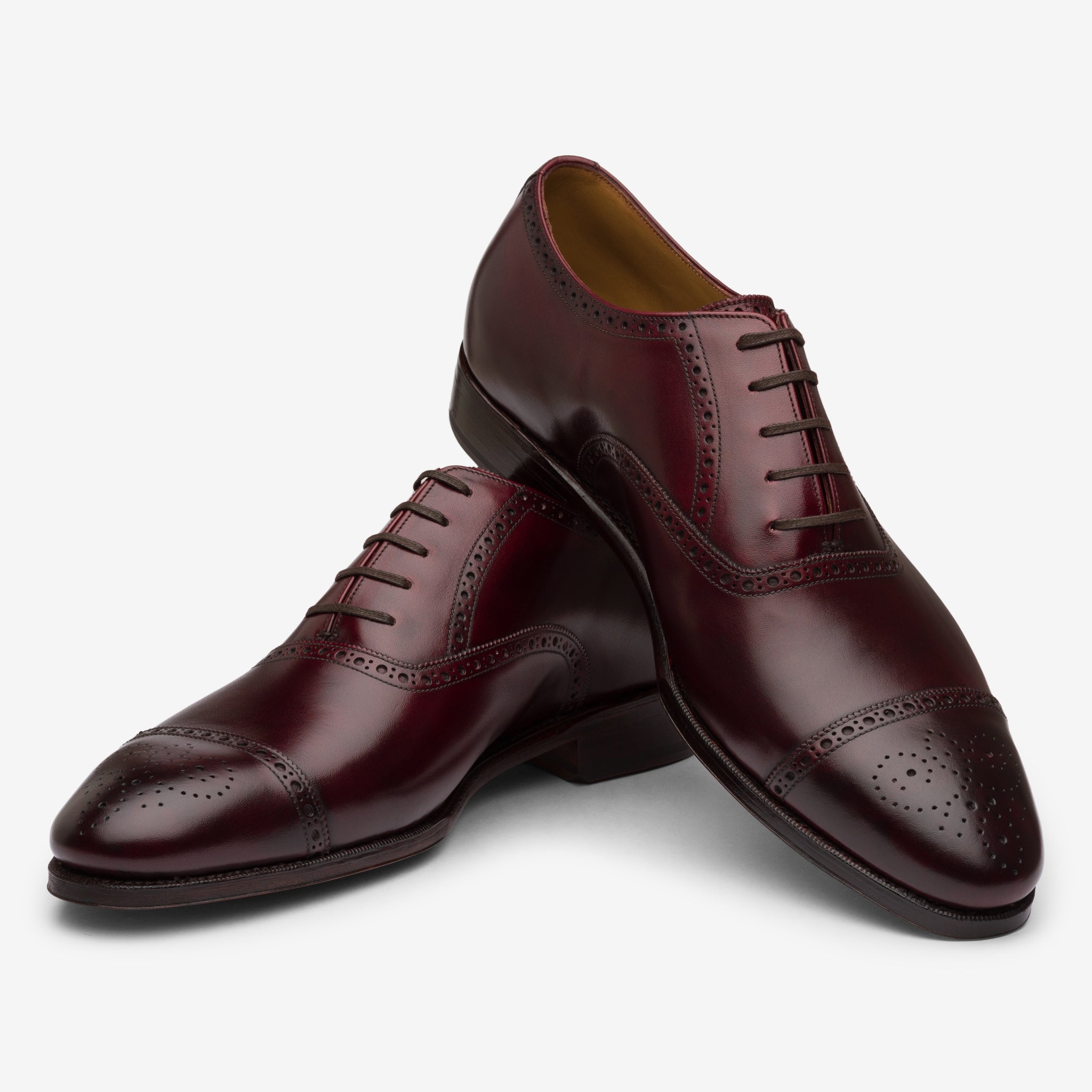 Semi Brogue Oxford | Burgundy - Zip Last