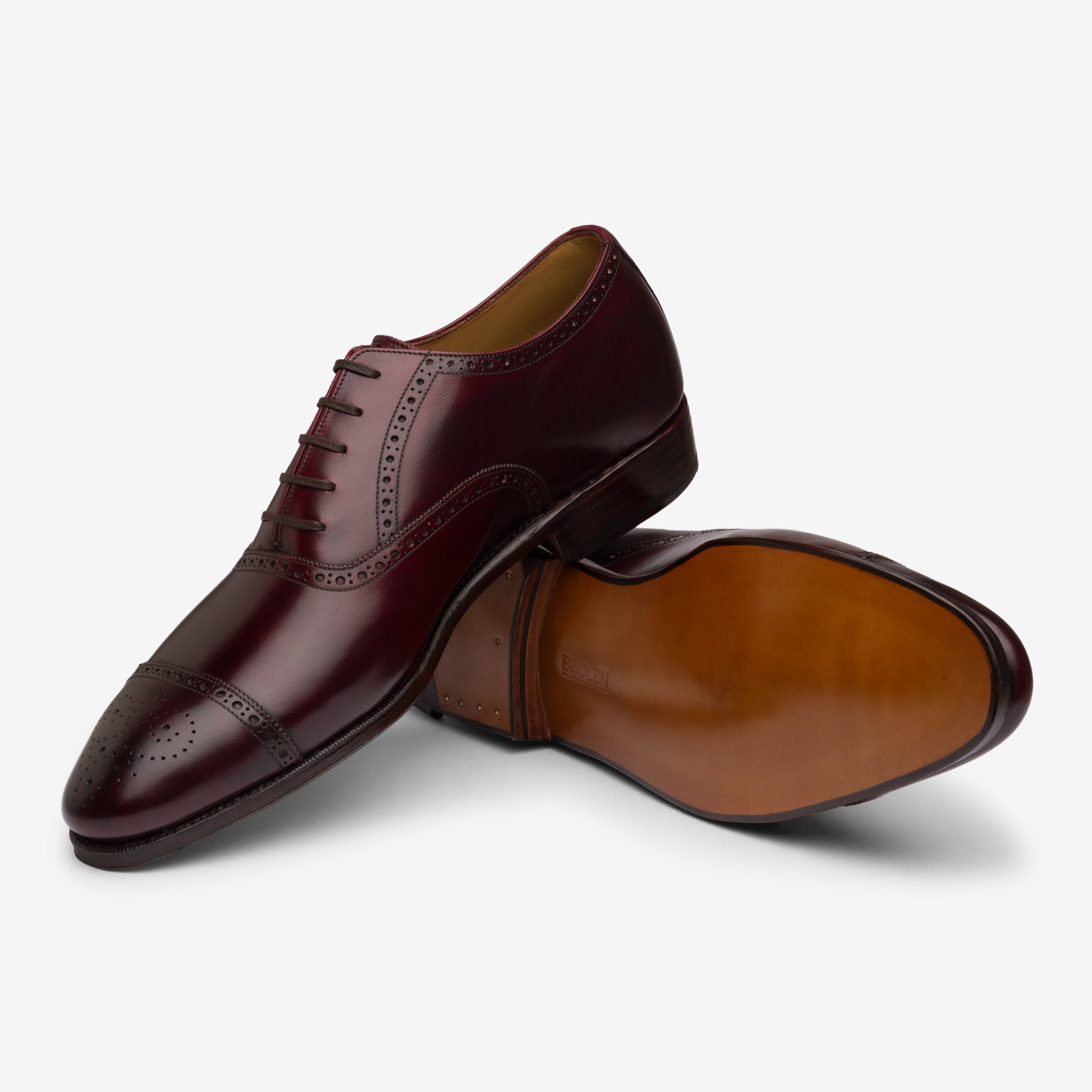 Semi Brogue Oxford | Burgundy - Zip Last