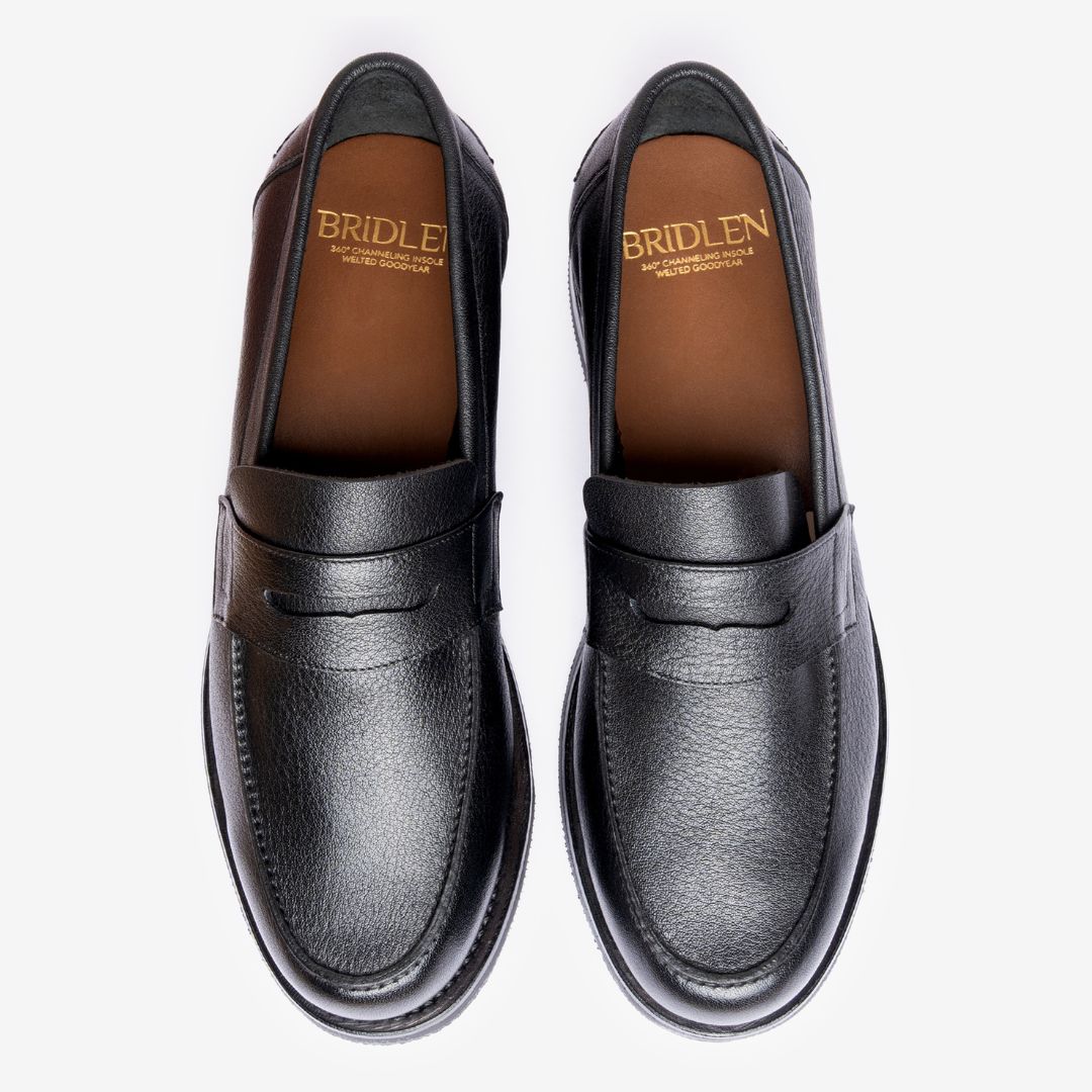 Unlined Moccasin |  Noir Milled - Armin Last