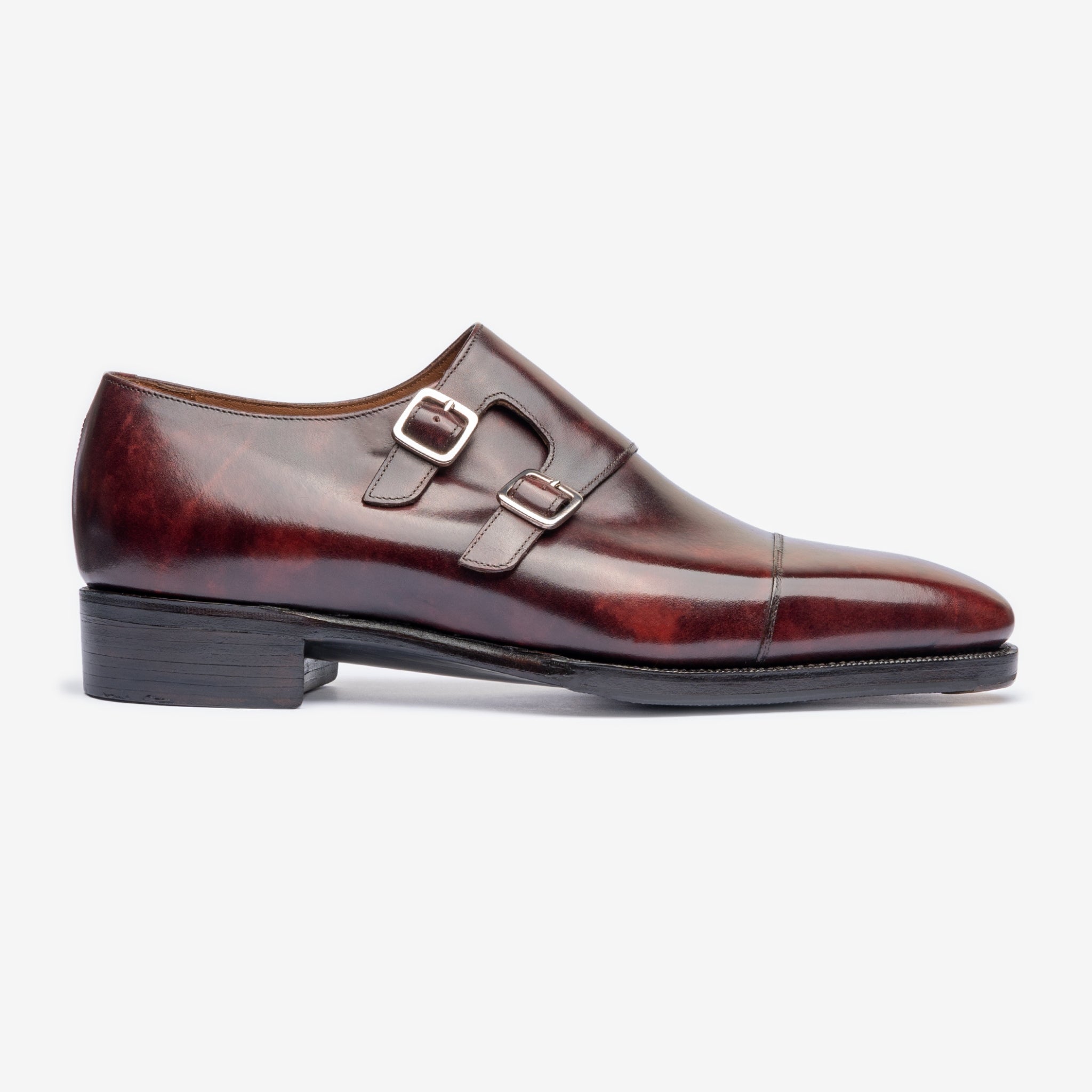 Double Monk |  Burgundy Museum Calf - Deus Last - Founders 25