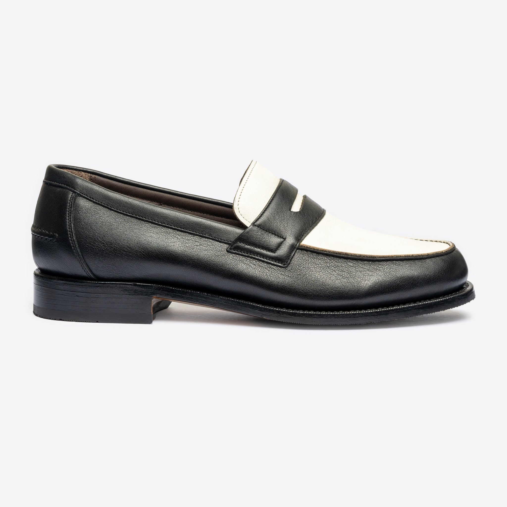 Spectator Loafer |  Blanc & Noir Milled - Armin Last