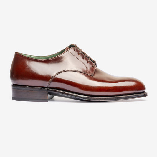 Plain Derby - Bordo Shell Cordovan - Char Last