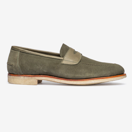 Unlined Penny Loafer II - Loden - Rufer Last - Janus Calf