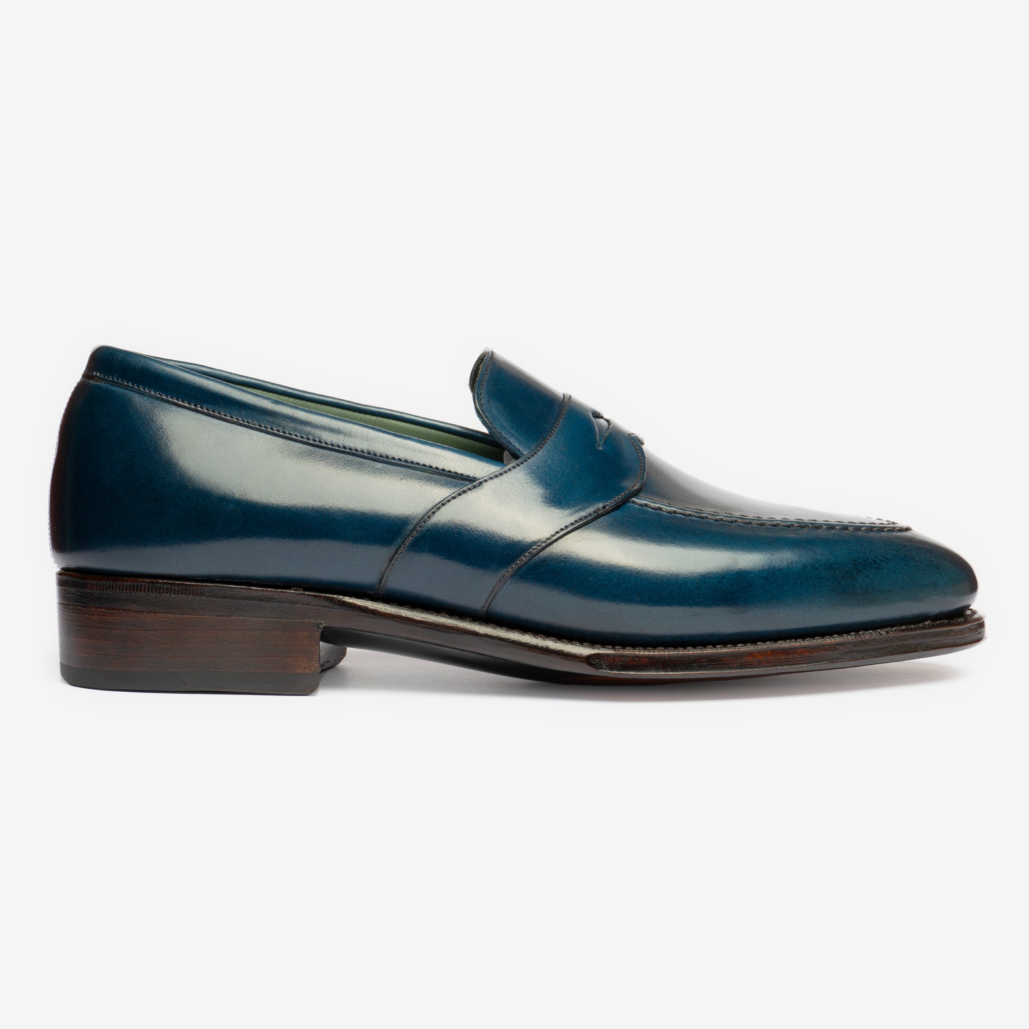 Full Strap Penny Loafer |  Blue Shell Cordovan - Zilo Last