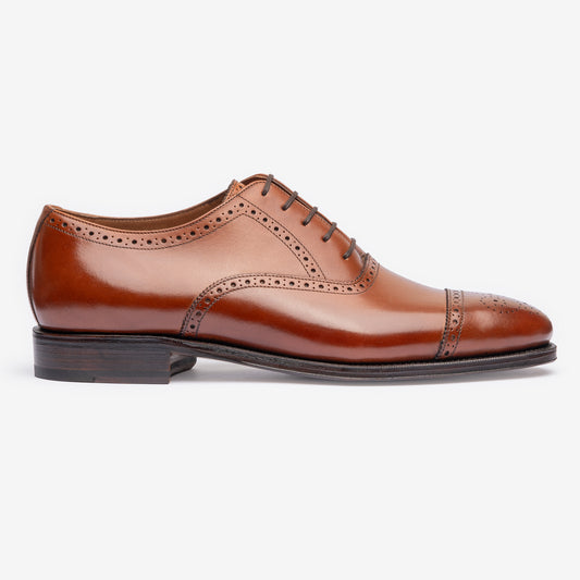 Semi Brogue Oxford - Tan - Zip Last