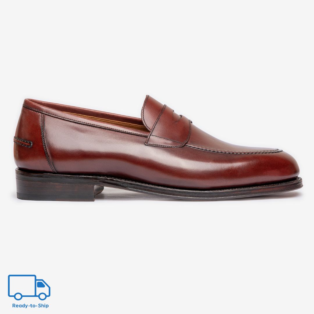 Penny Loafer Ii |  Burgundy - Rufer Last