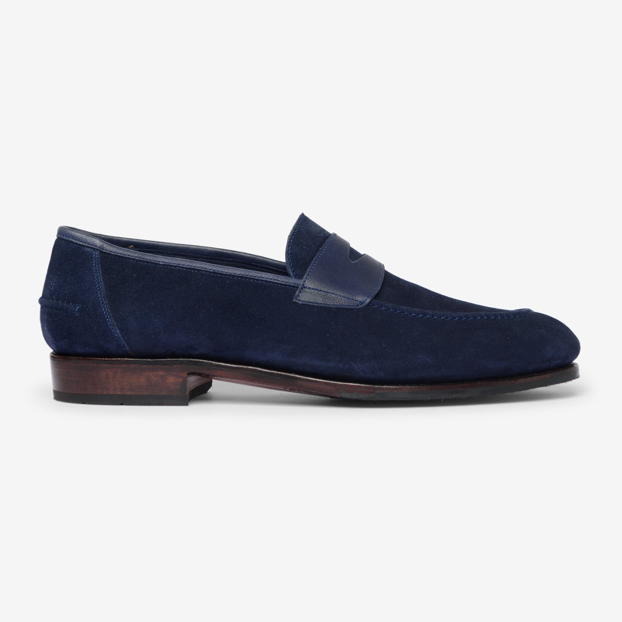Unlined Penny Loafer Ii |  Navy - Rufer Last - Janus Calf