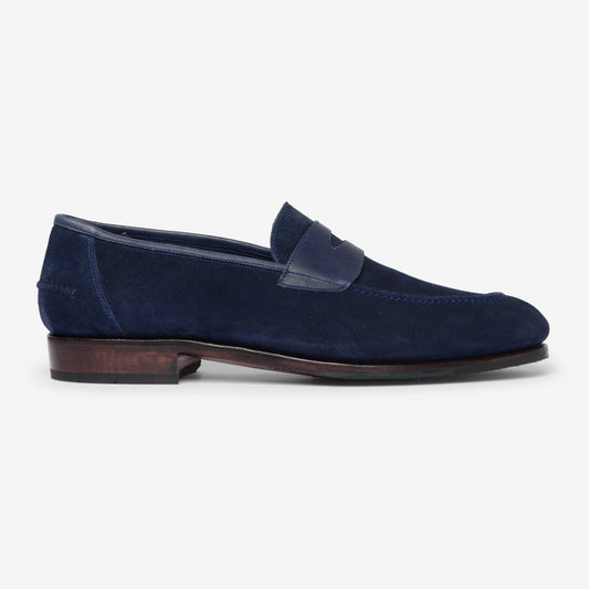 Unlined Penny Loafer II - Navy - Rufer Last - Janus Calf
