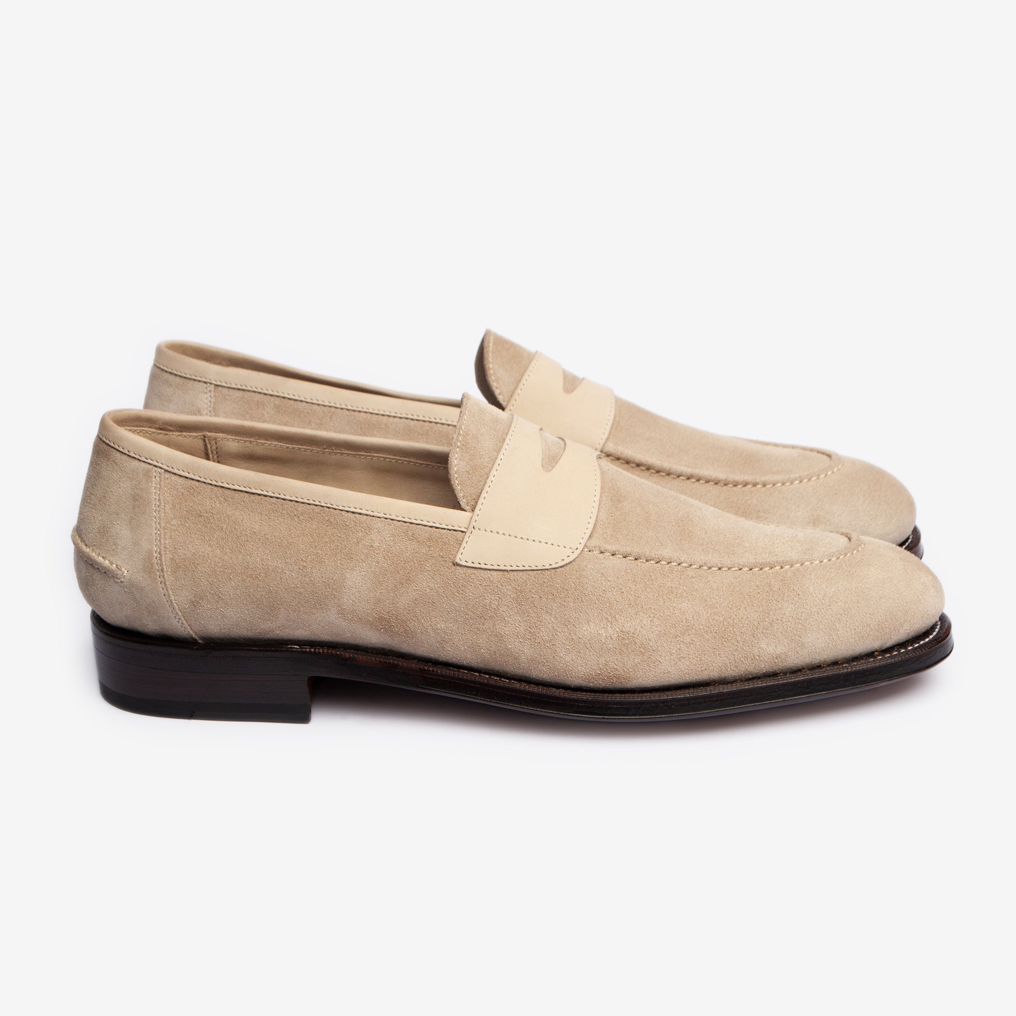 Unlined Penny Loafer Ii |  Stone - Rufer Last - Janus Calf