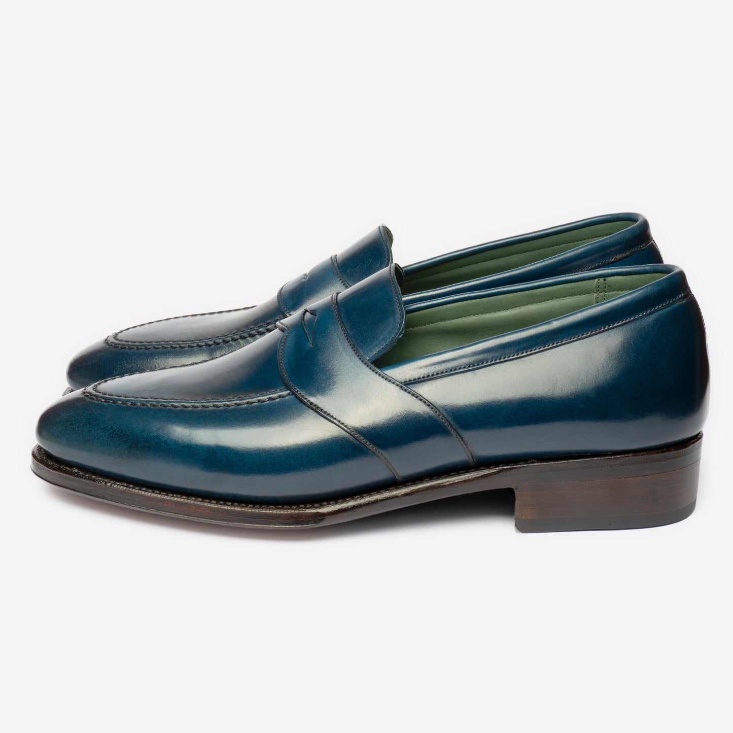 Full Strap Penny Loafer - Blue Shell Cordovan - Zilo Last