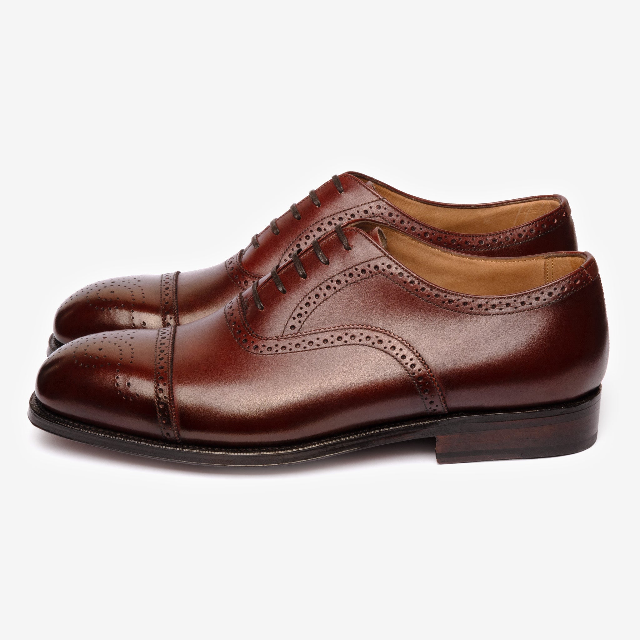 Semi Brogue Oxford |  Burgundy - Char Last