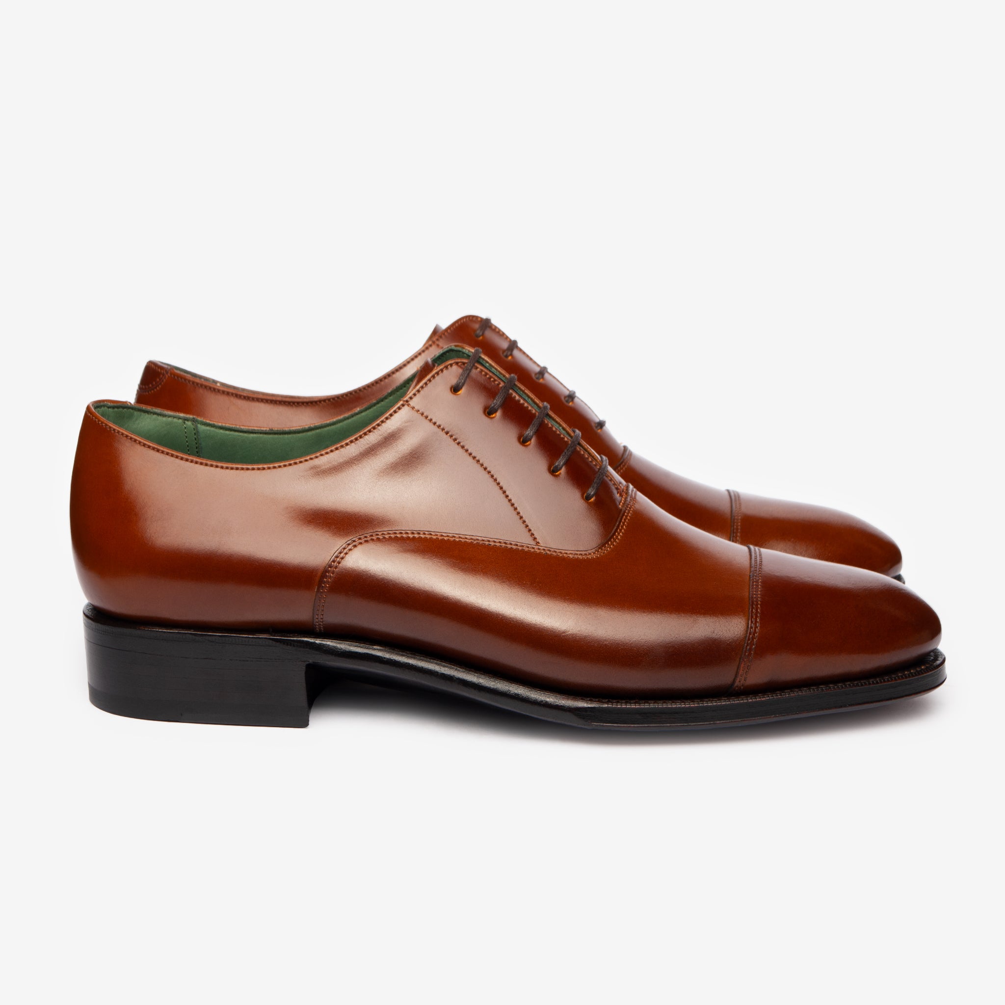 Straight Tip Oxford |  Cognac Shell Cordovan - Rui Last