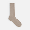 Wide Ribbed Socks - Beige - by Tabio