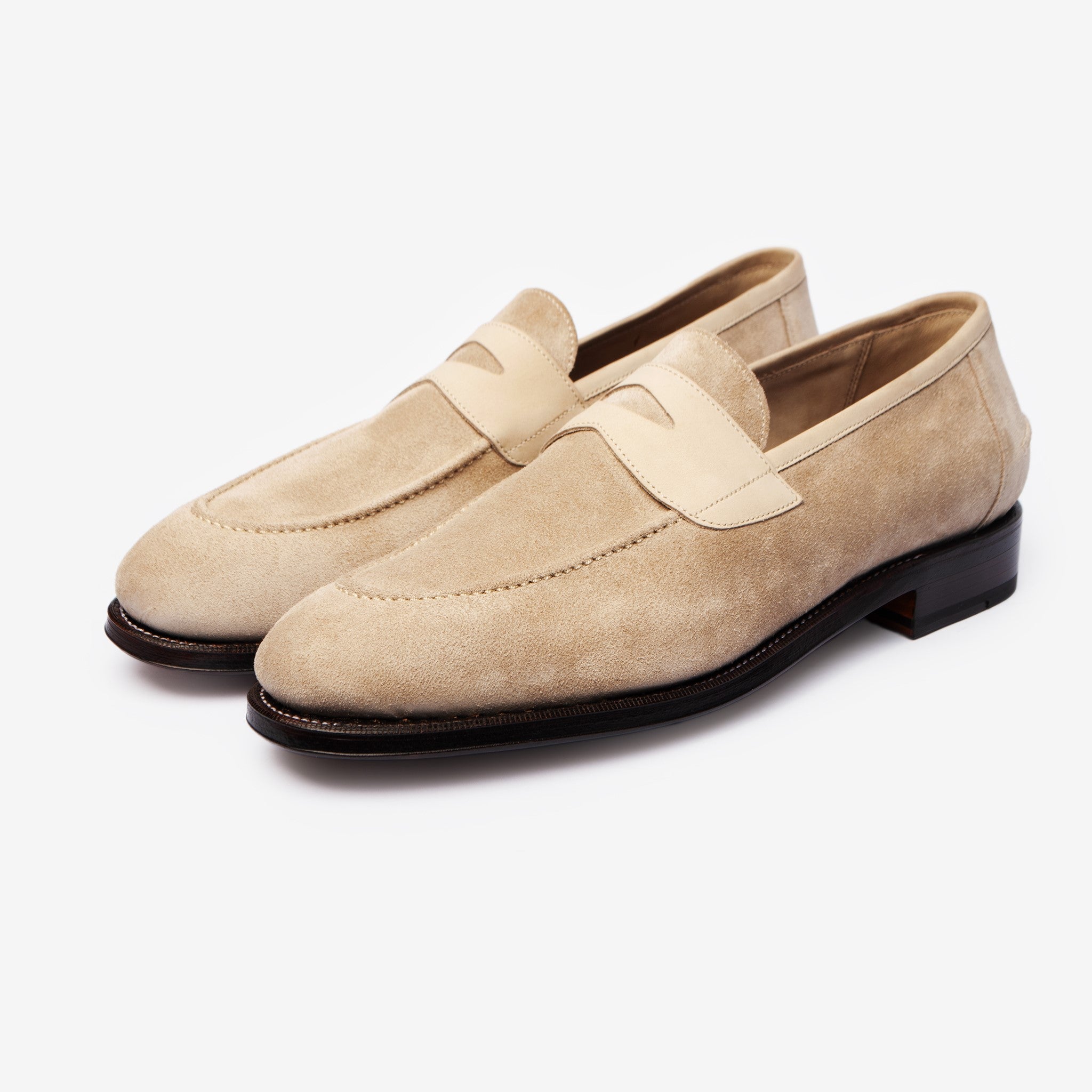 Unlined Penny Loafer Ii |  Stone - Rufer Last - Janus Calf